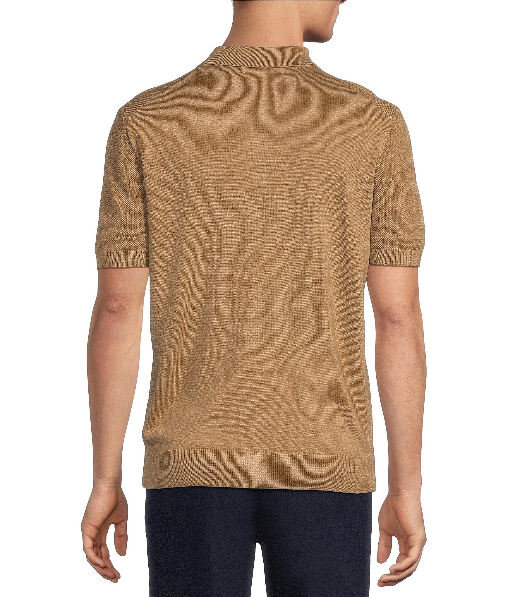 Roundtree & Yorke Solid Soft Knit Polo Sweater