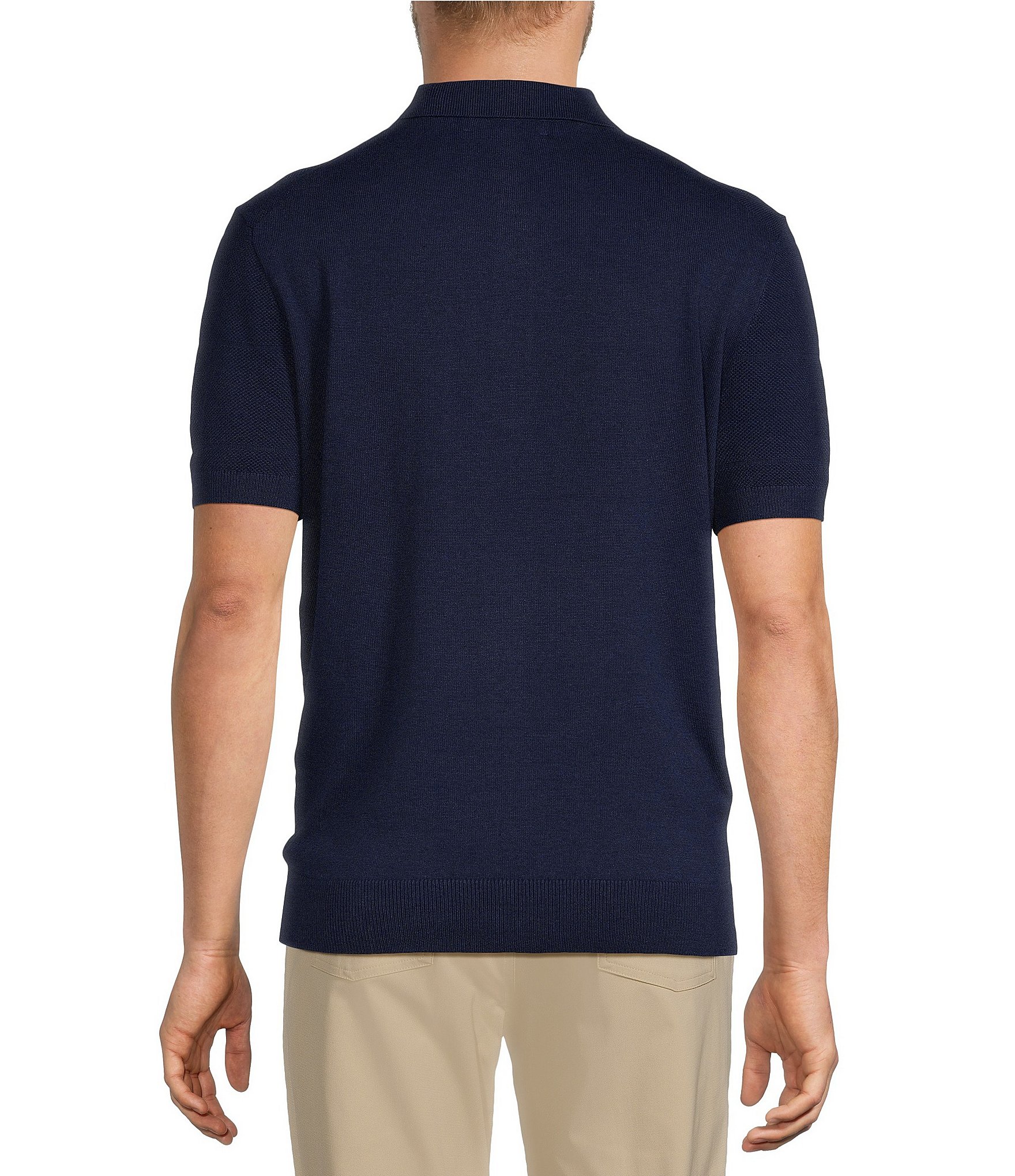 Roundtree & Yorke Solid Soft Knit Polo Sweater