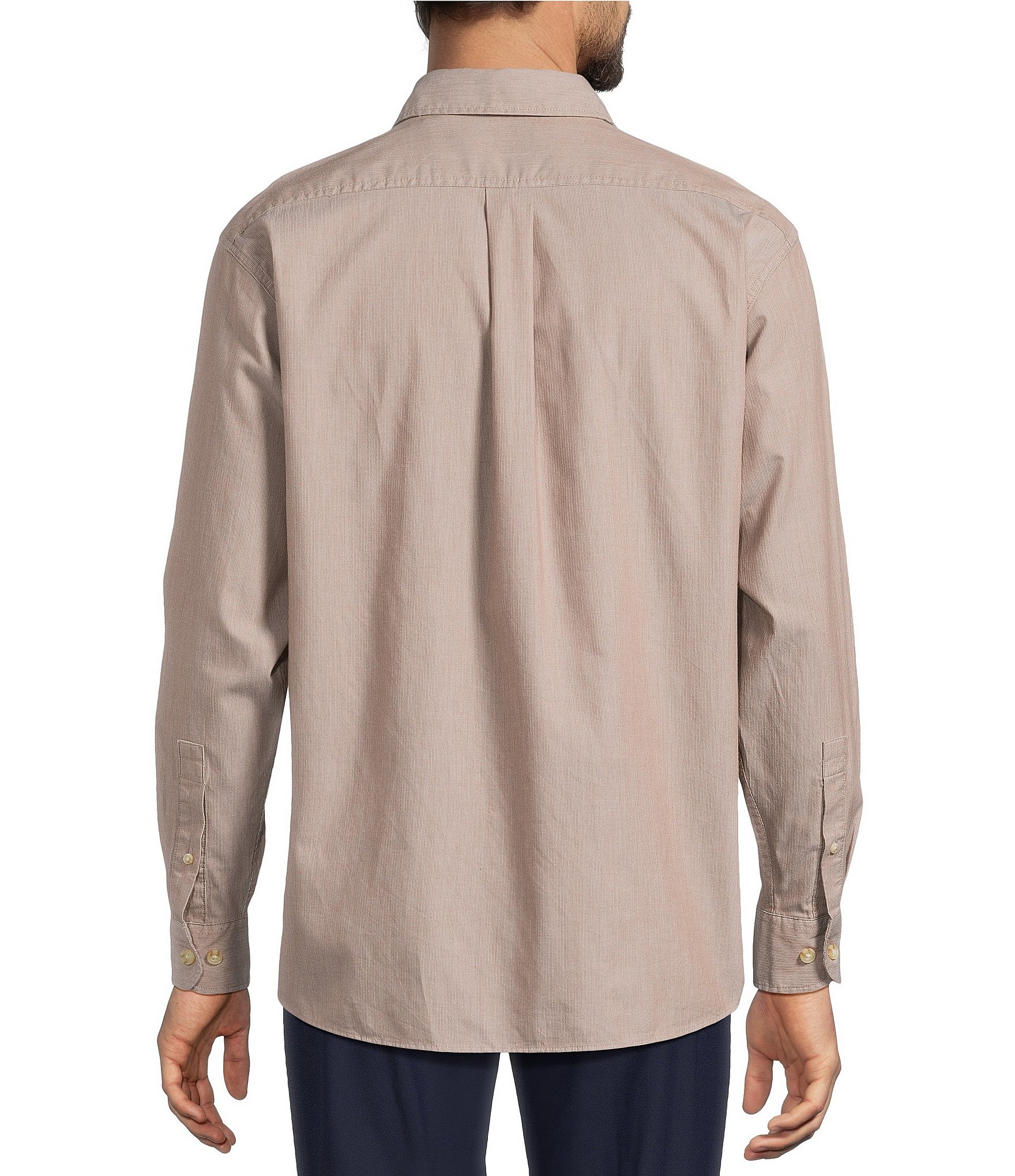 Roundtree & Yorke Solid Textured Sport Shirt