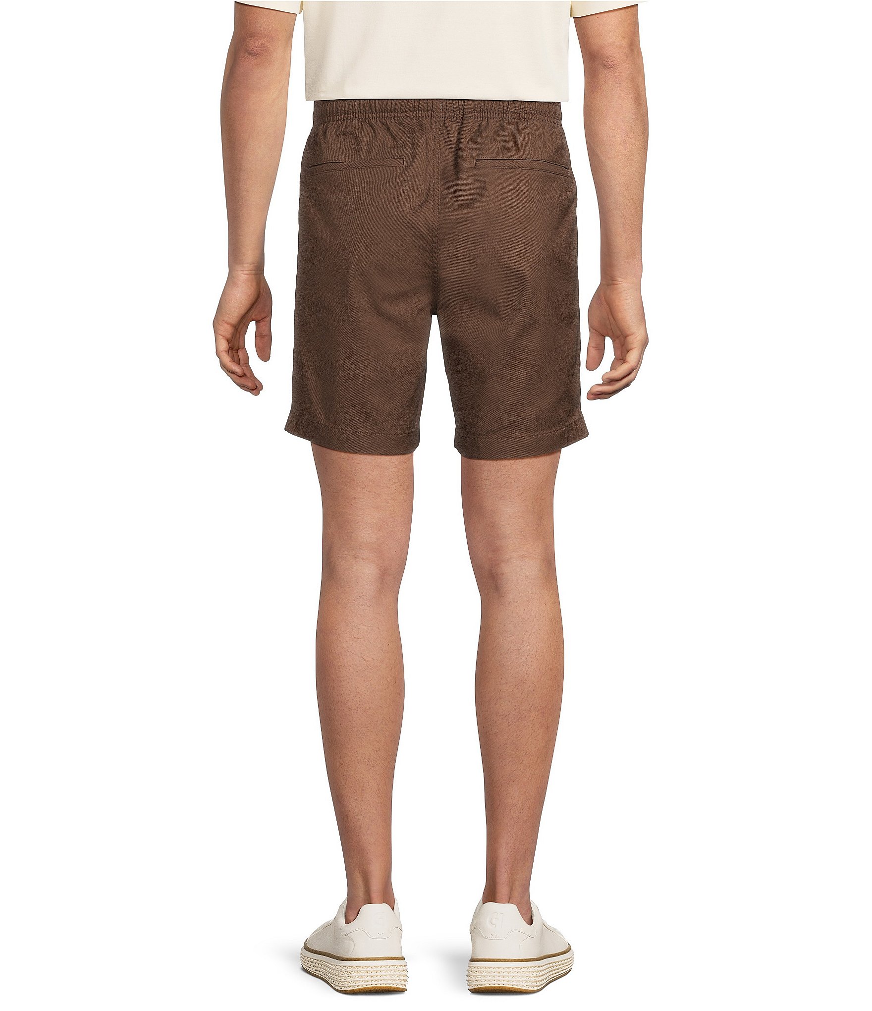 Roundtree & Yorke Straight Fit Drawstring 8#double; Inseam Pull-On Shorts
