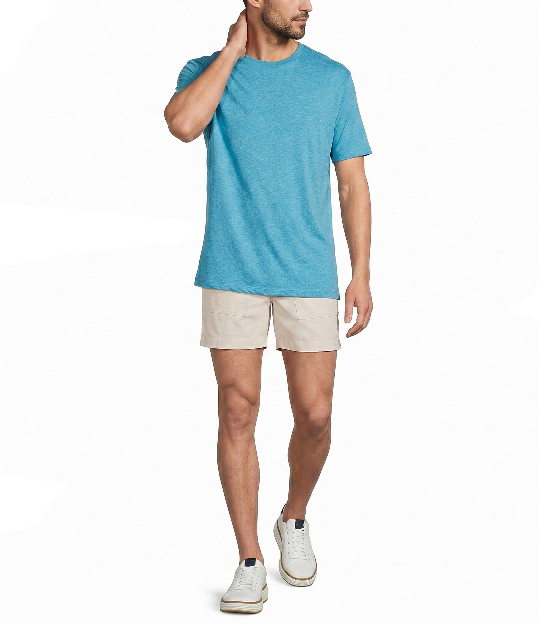 Roundtree & Yorke Straight Fit Drawstring 8#double; Inseam Pull-On Shorts