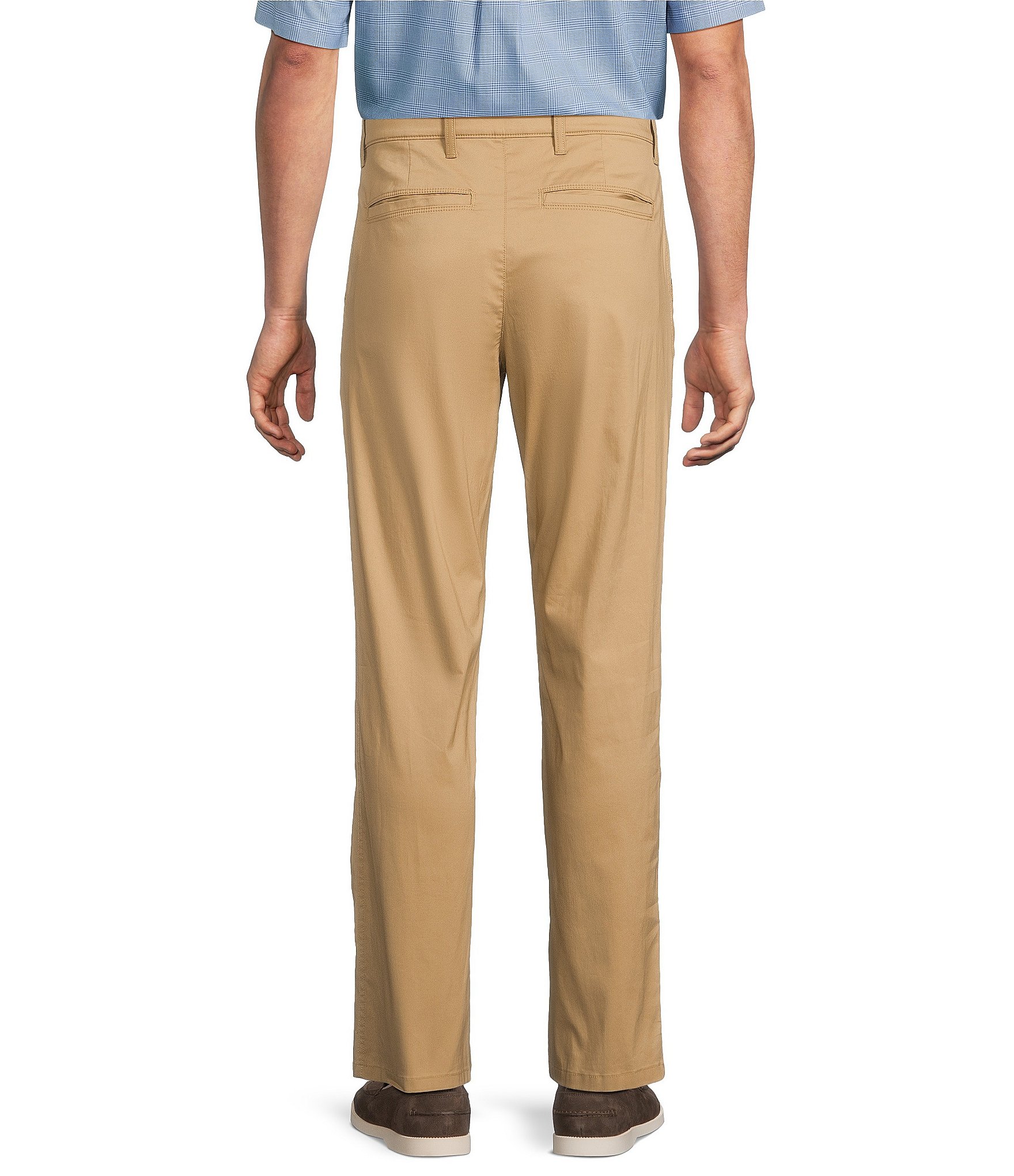 Roundtree & Yorke Straight Fit Flat Front Coolmax Pants