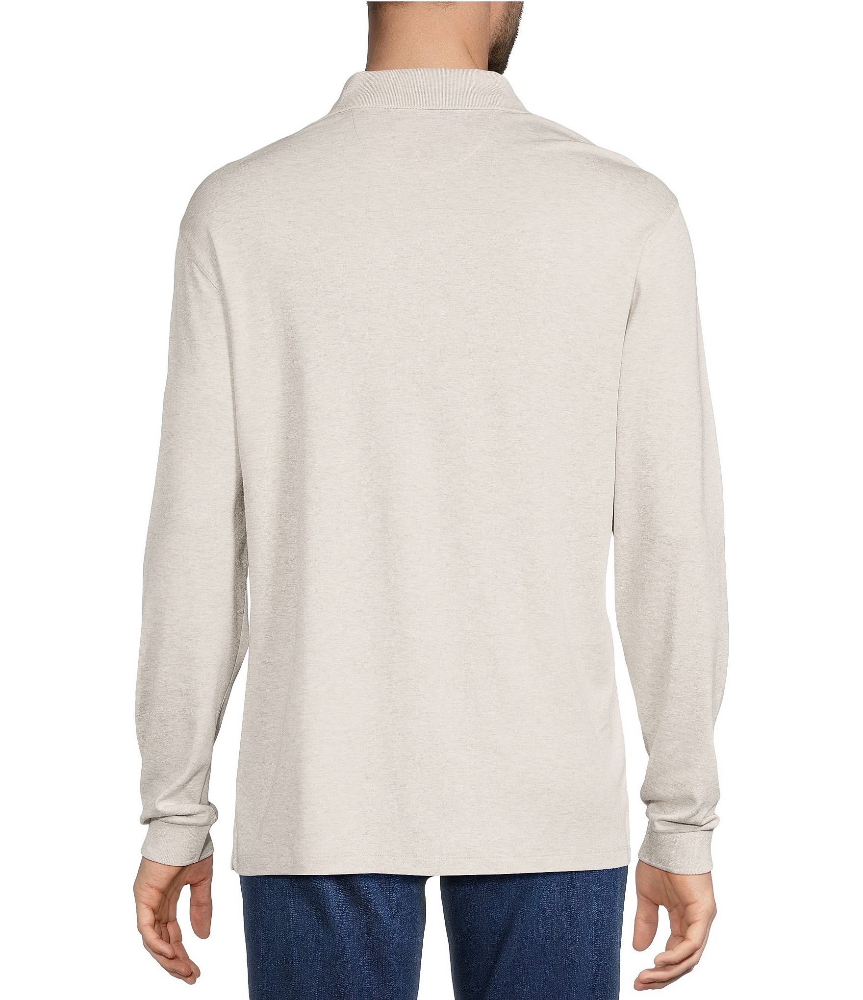 Roundtree & Yorke Supima Long Sleeve Solid Polo