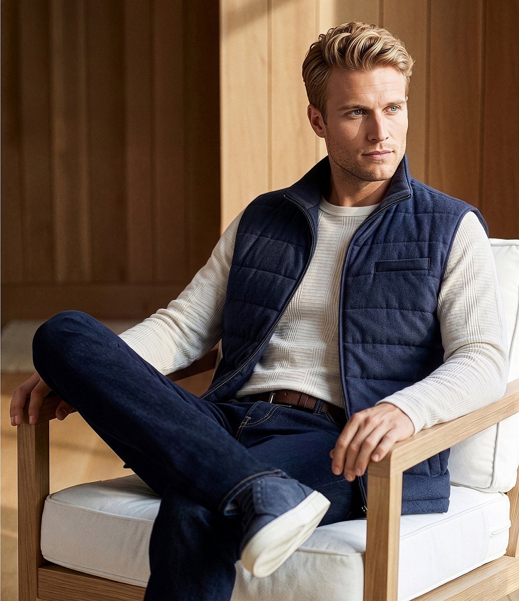 Roundtree & Yorke The Cross Season Quilted Puffer Vest