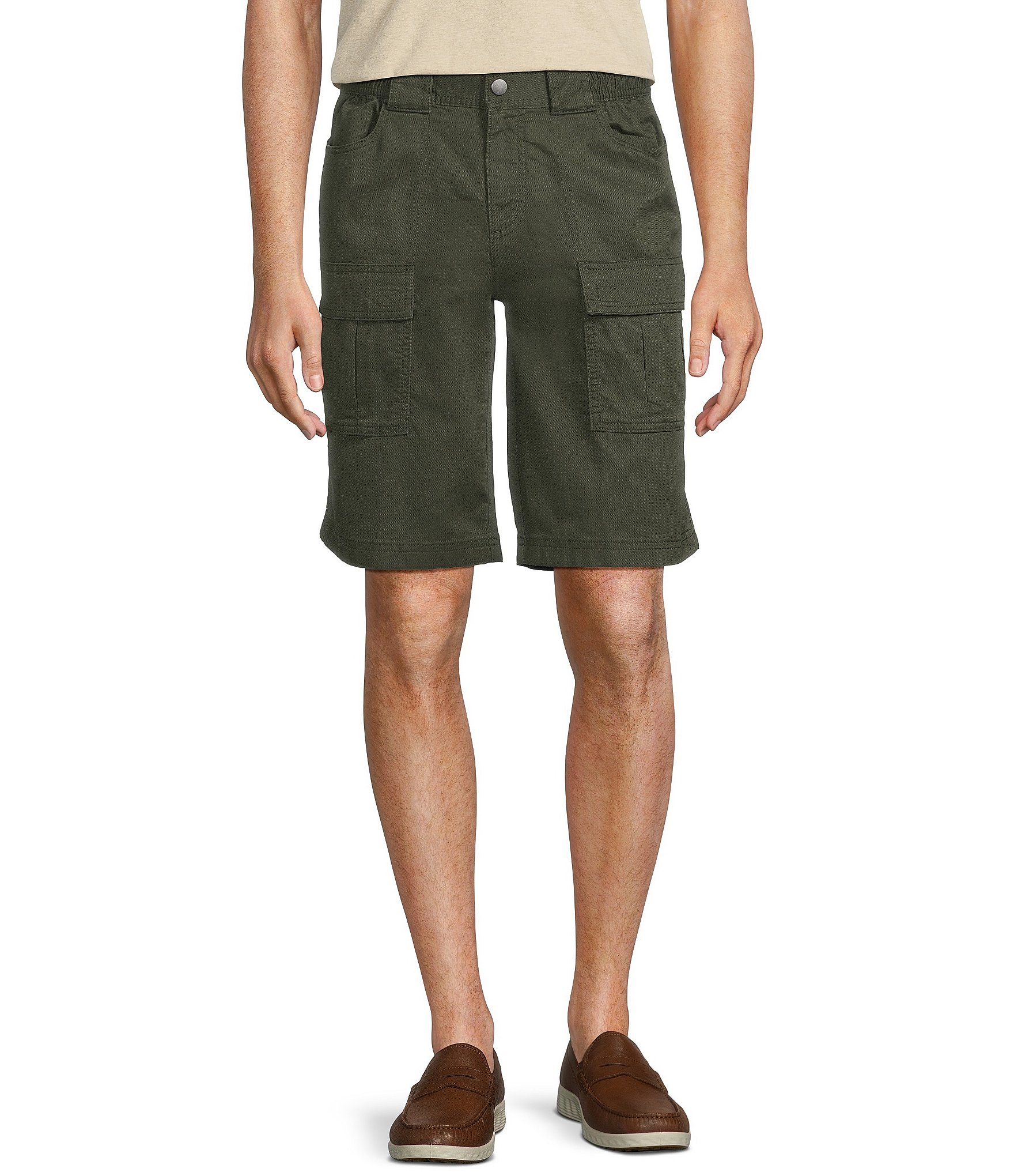 Roundtree & Yorke The Hiker Classic Fit 11#double; Inseam Neutral Cargo Shorts