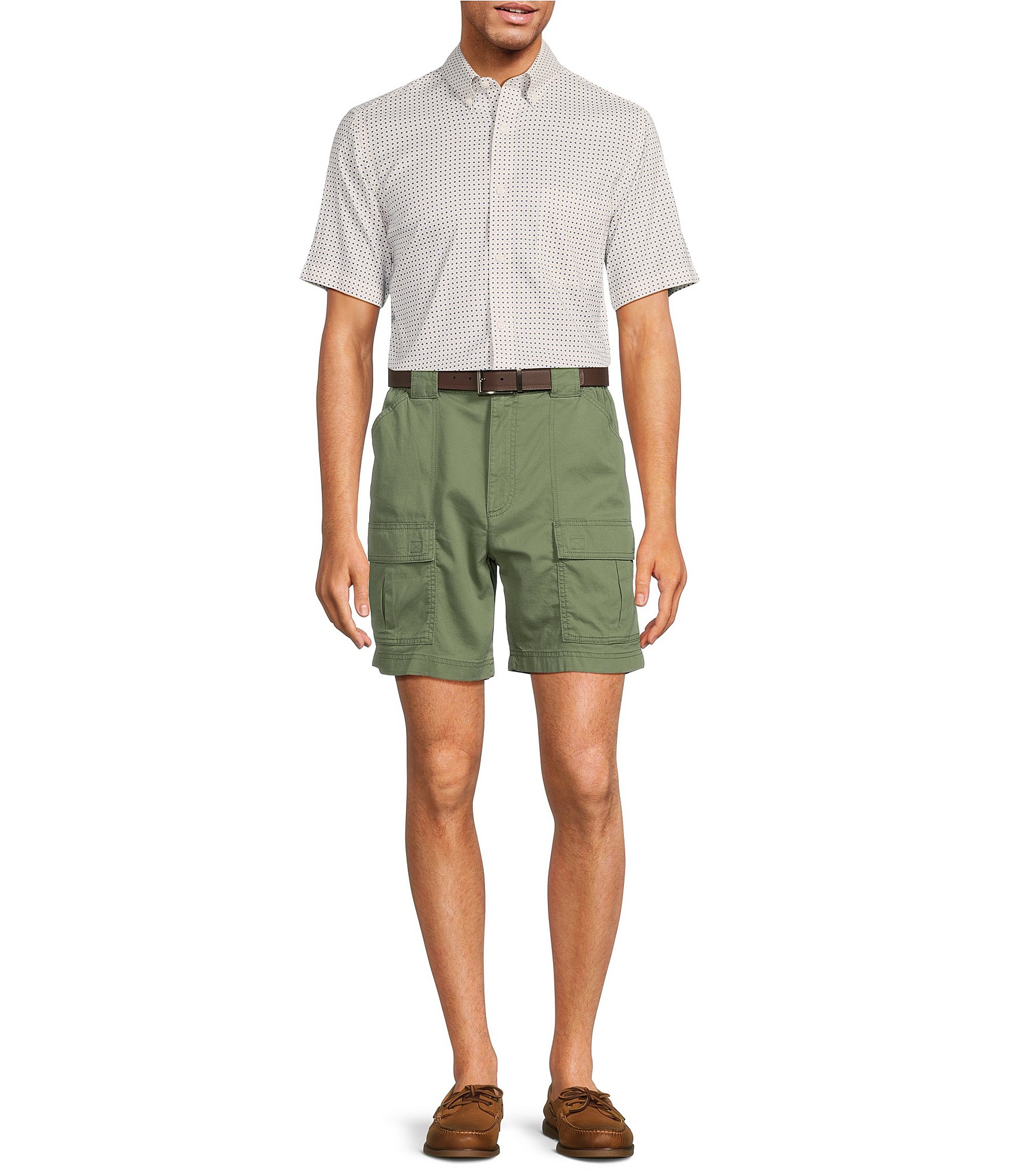 Roundtree & Yorke The Hiker Classic Fit 7#double; Dobby Cargo Shorts