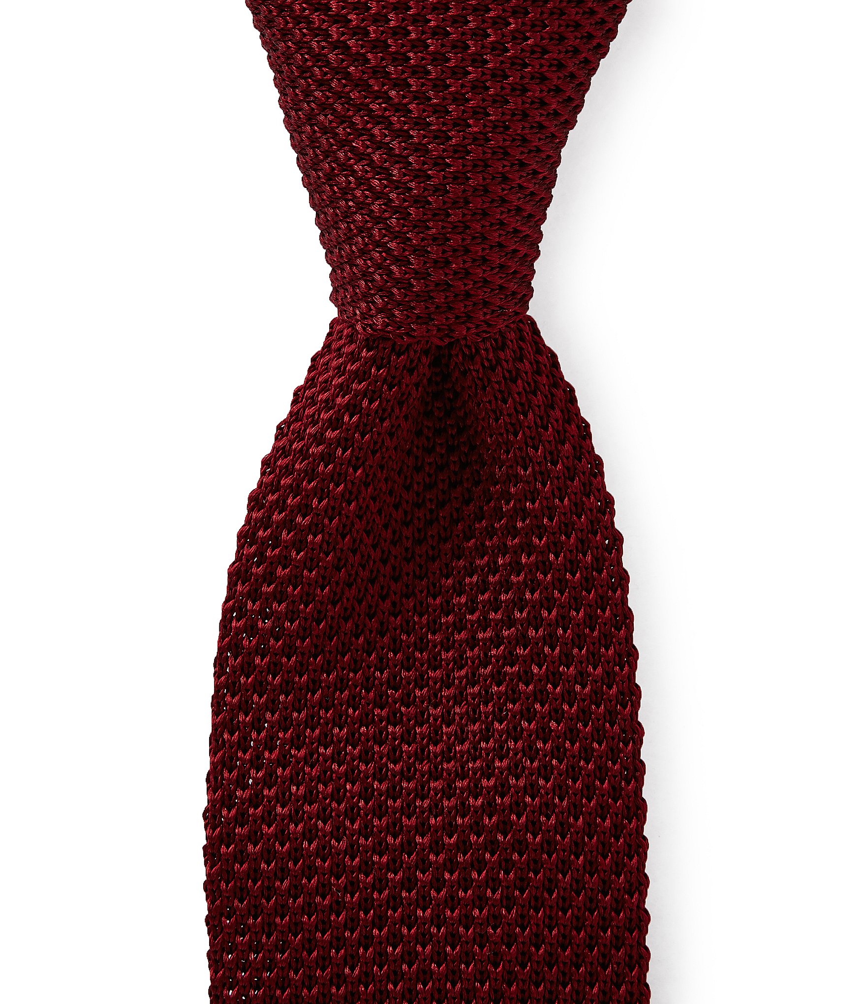 Roundtree & Yorke Trademark Knit Solid Traditional 2 1/4#double; Silk Tie