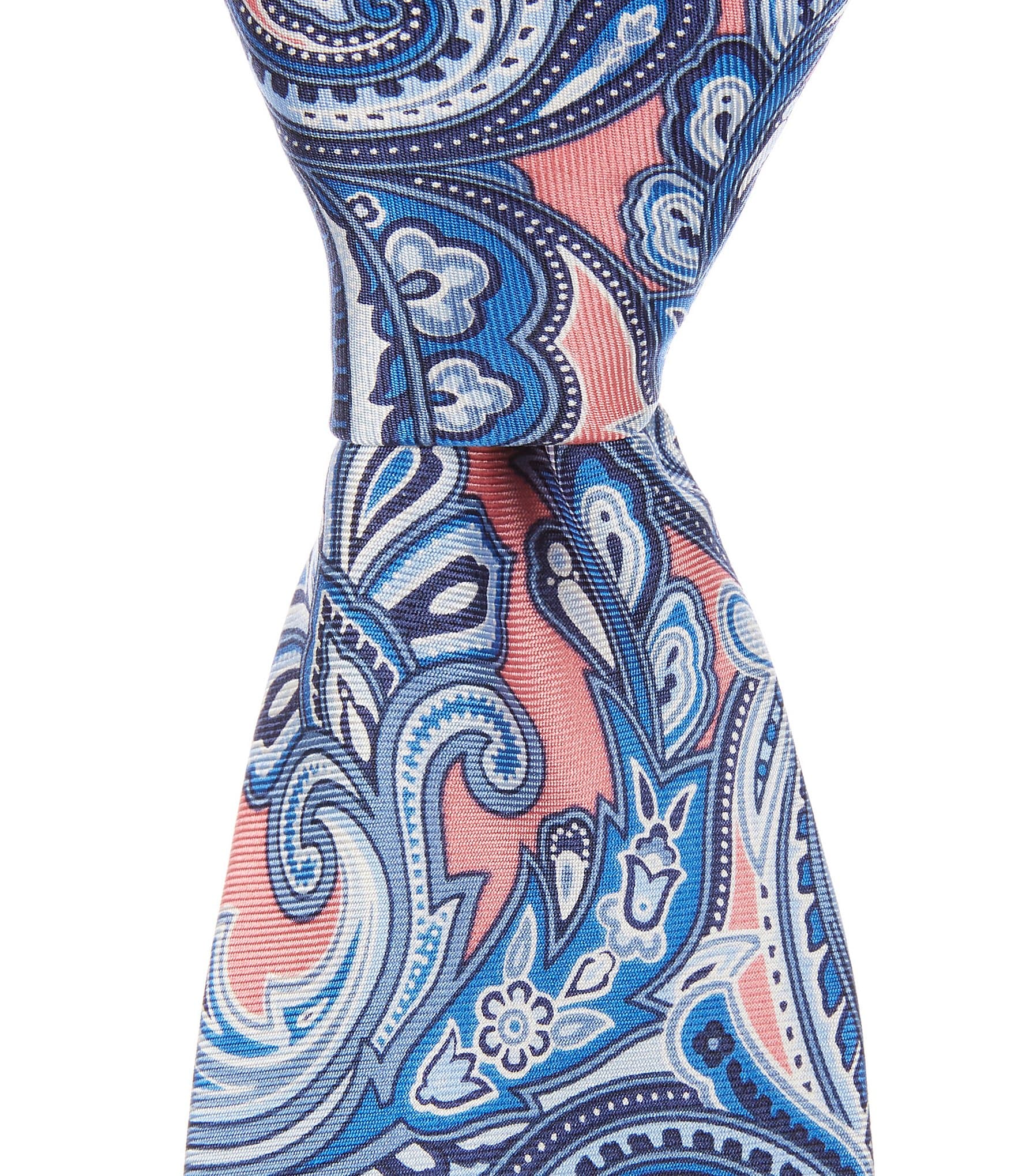 Roundtree & Yorke Trademark Paisley 3 1/8#double; Woven Silk Tie