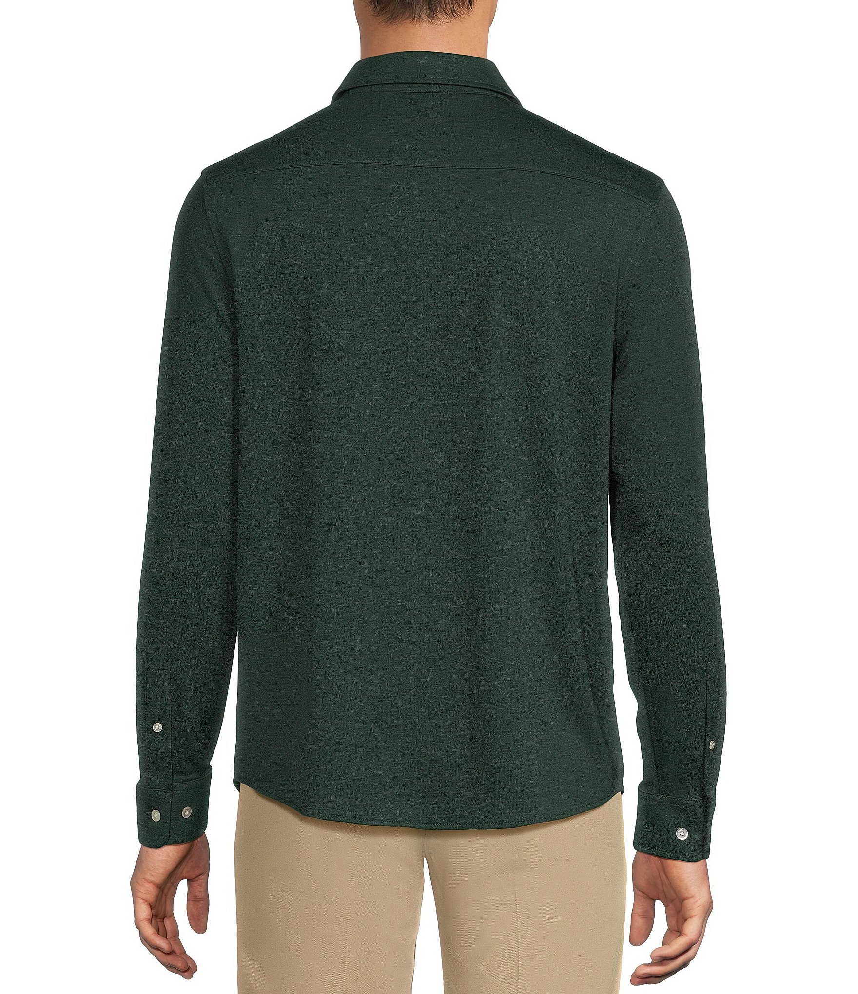 Roundtree & Yorke Travel Smart Solid Coat Front Shirt
