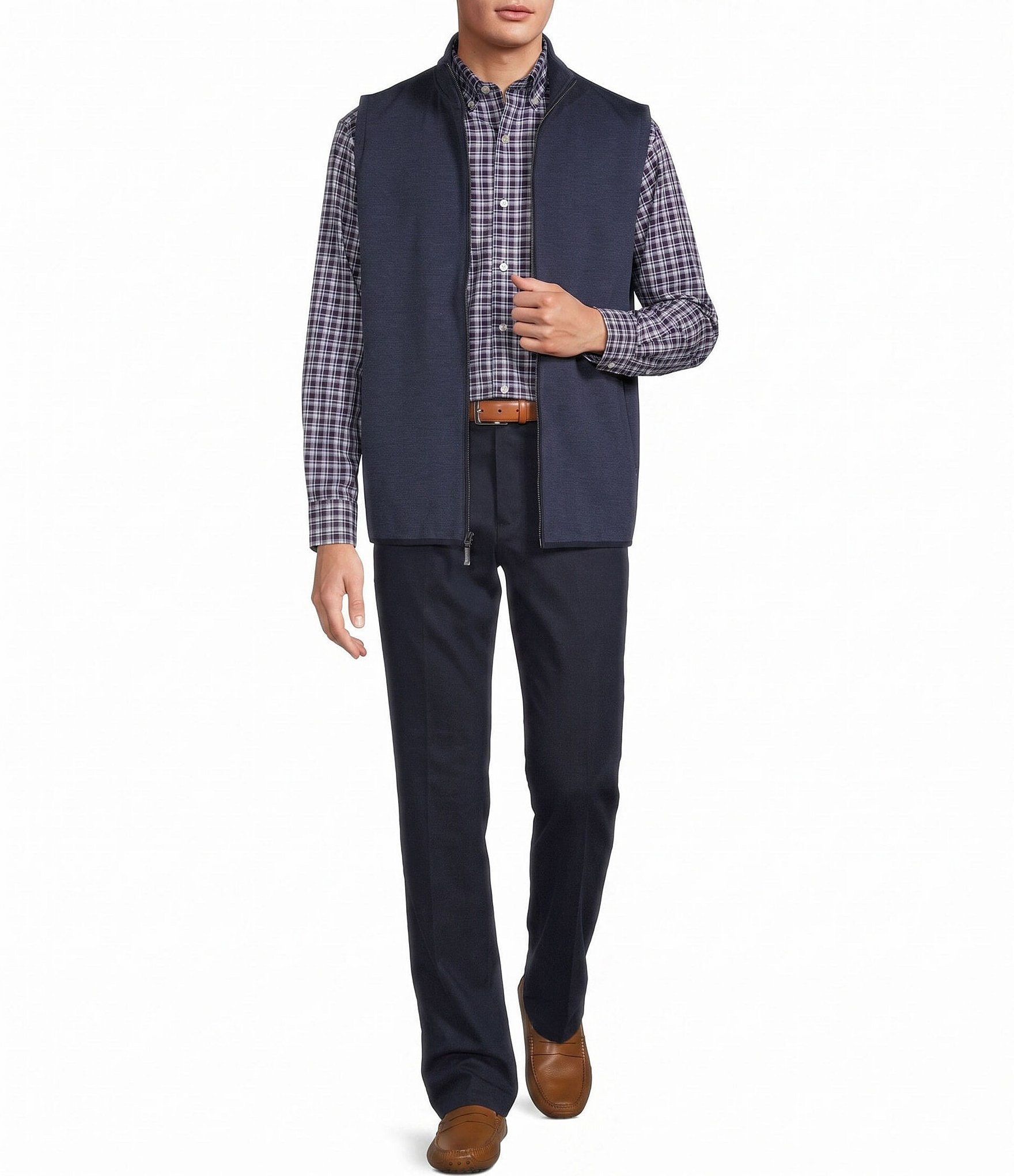 Roundtree & Yorke Travel Smart Solid Full-Zip Vest