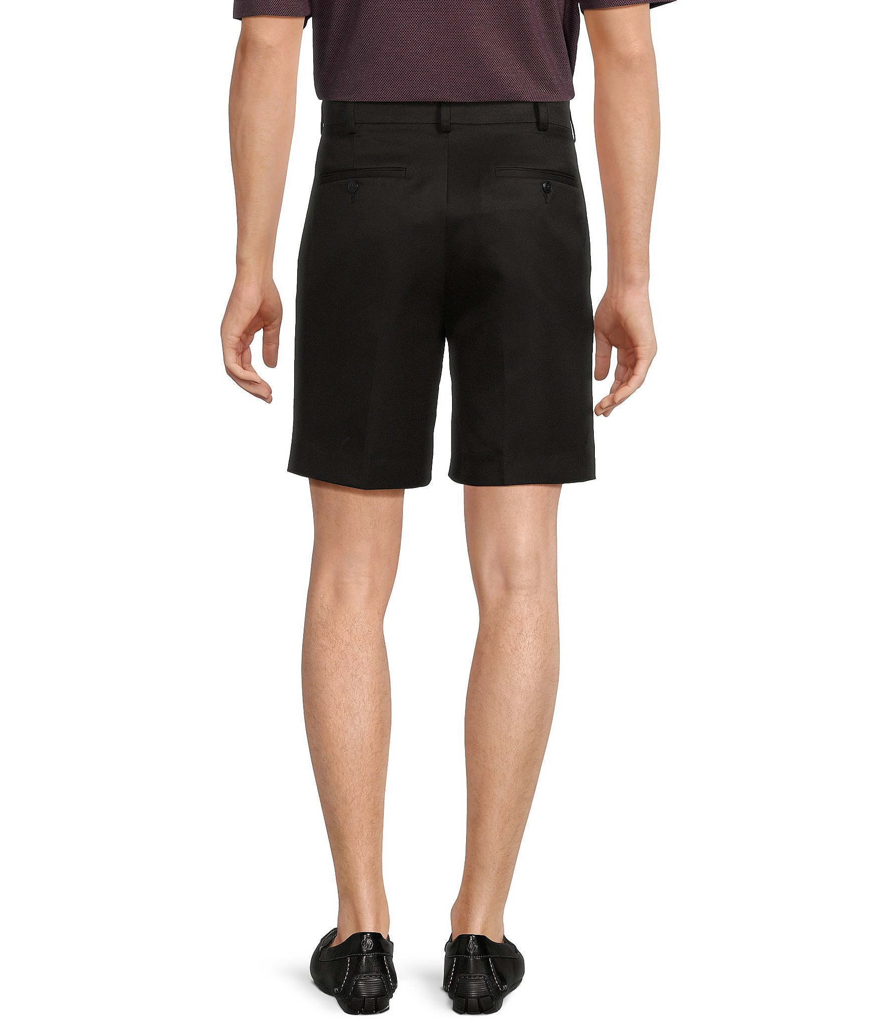 Roundtree & Yorke TravelSmart Classic Fit Flat Front Luxury Microfiber 8#double; Inseam Shorts