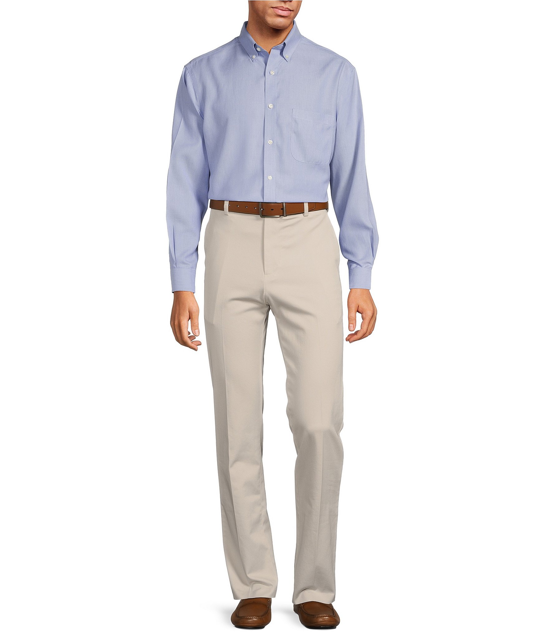 Roundtree & Yorke TravelSmart Ultimate Performance Slim Fit Flat Front Non-Iron Chino Pants
