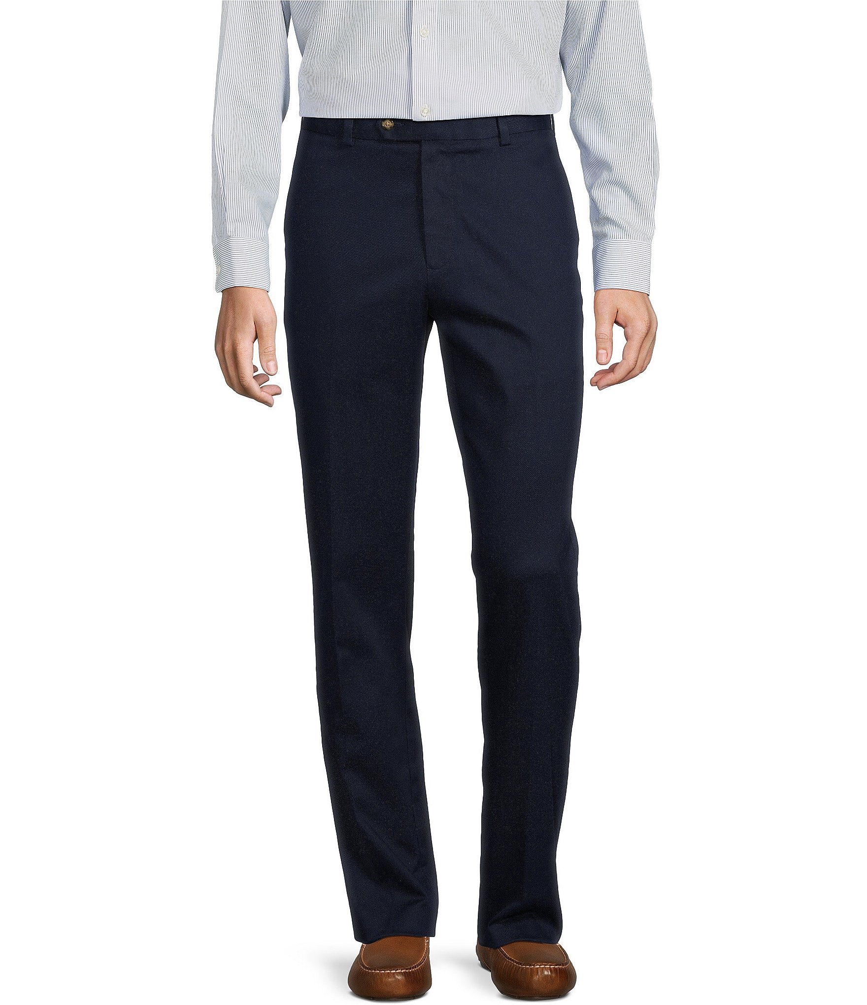 Roundtree & Yorke TravelSmart Ultimate Performance Slim Fit Flat Front Non-Iron Chino Pants