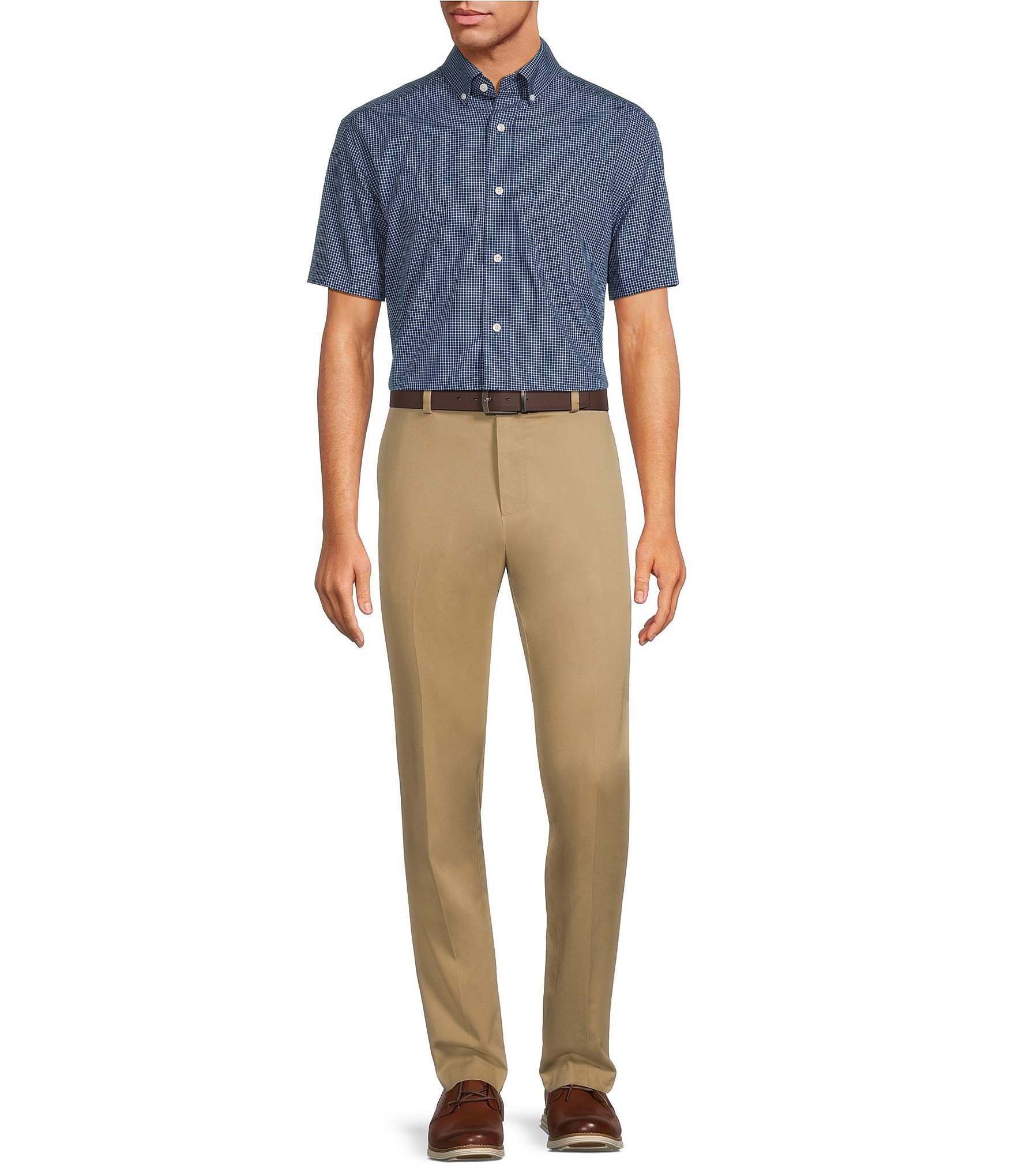 Roundtree & Yorke TravelSmart Ultimate Performance Slim Fit Flat Front Non-Iron Chino Pants