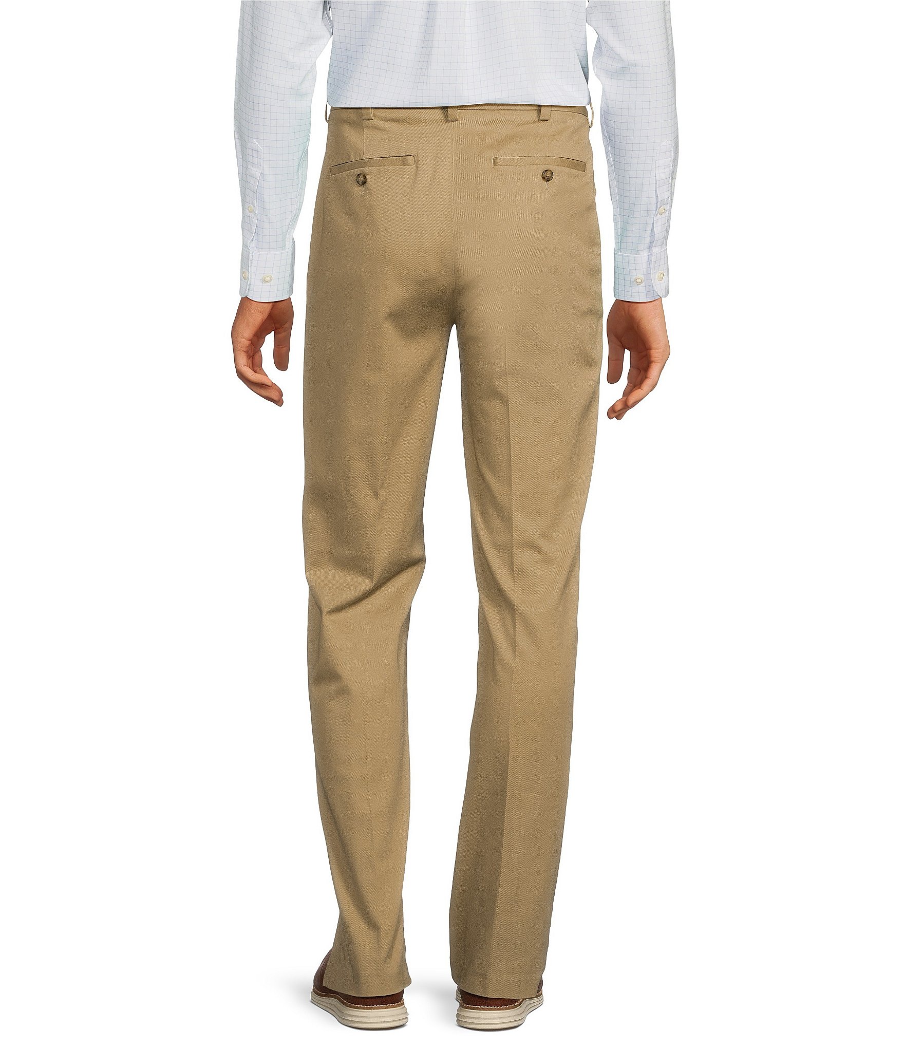 Roundtree & Yorke TravelSmart Ultimate Performance Classic Fit Flat Front Non-Iron Chino Pants