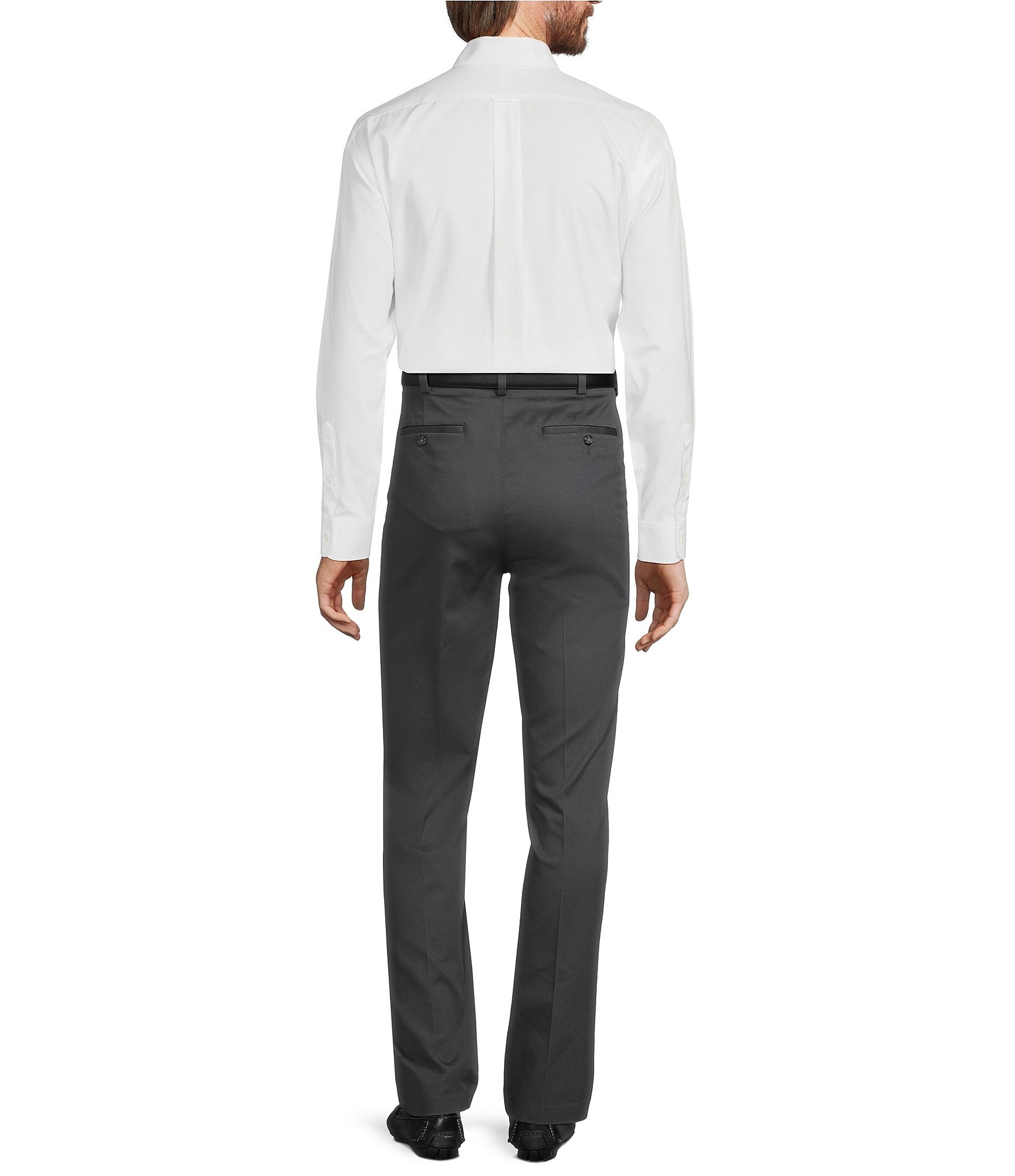 Roundtree & Yorke TravelSmart Ultimate Performance Classic Fit Flat Front Non-Iron Chino Pants