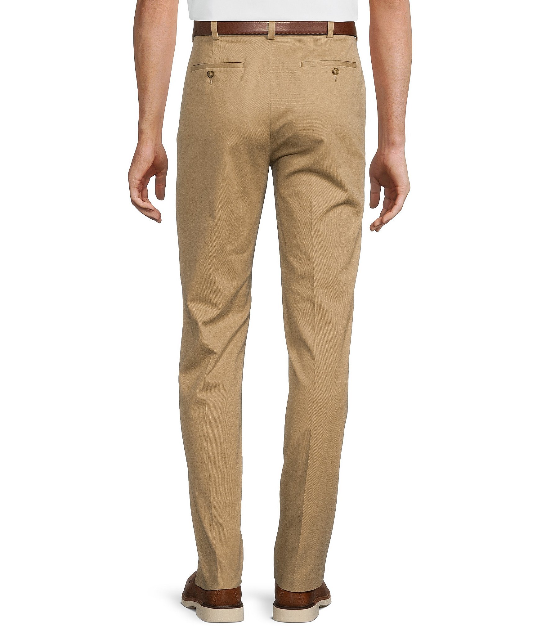 Roundtree & Yorke TravelSmart Ultimate Performance Classic Fit Flat Front Non-Iron Chino Pants