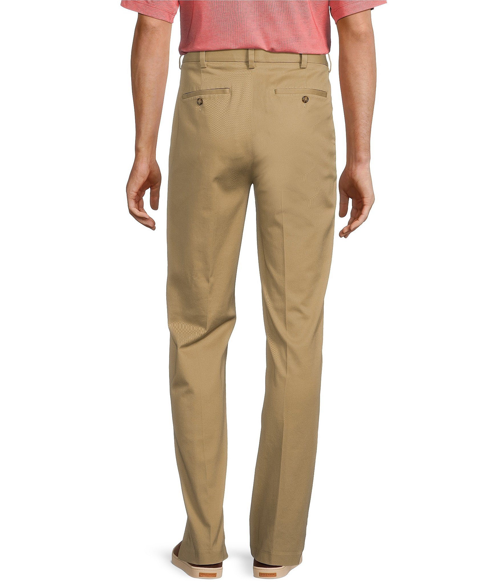 Roundtree & Yorke TravelSmart Ultimate Performance Classic Fit Flat Front Non-Iron Chino Pants
