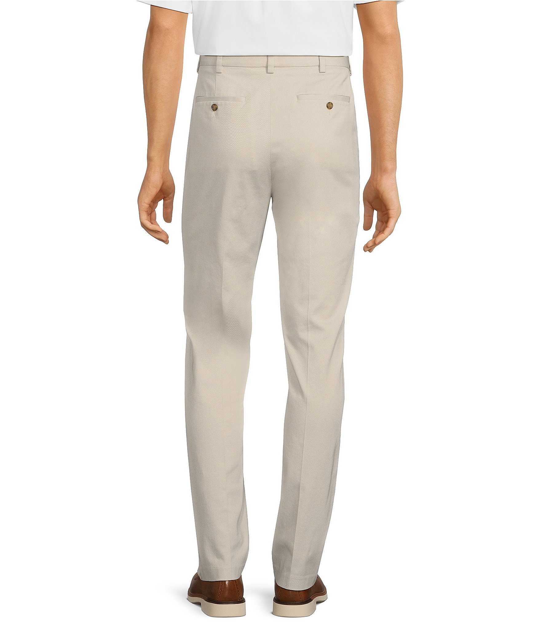 Roundtree & Yorke TravelSmart Ultimate Performance Classic Fit Flat Front Non-Iron Chino Pants