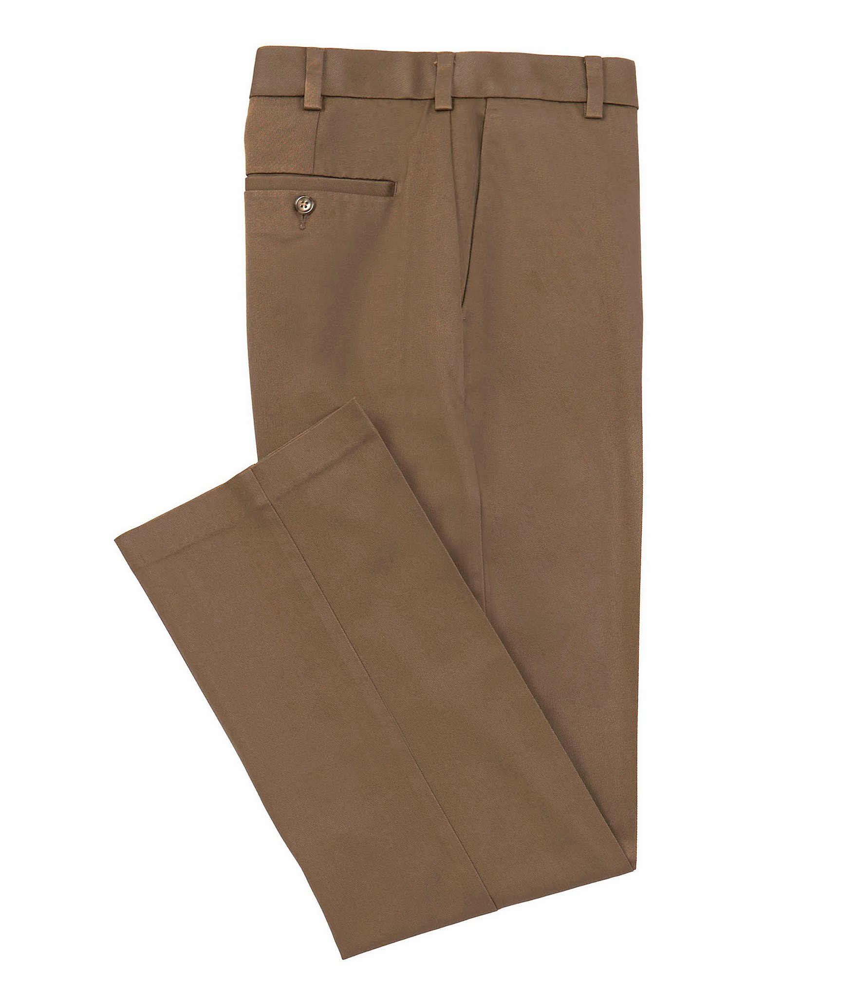 Clipper Wrinkle Free Soil Repellant Big and Tall Pleated Khaki Pants