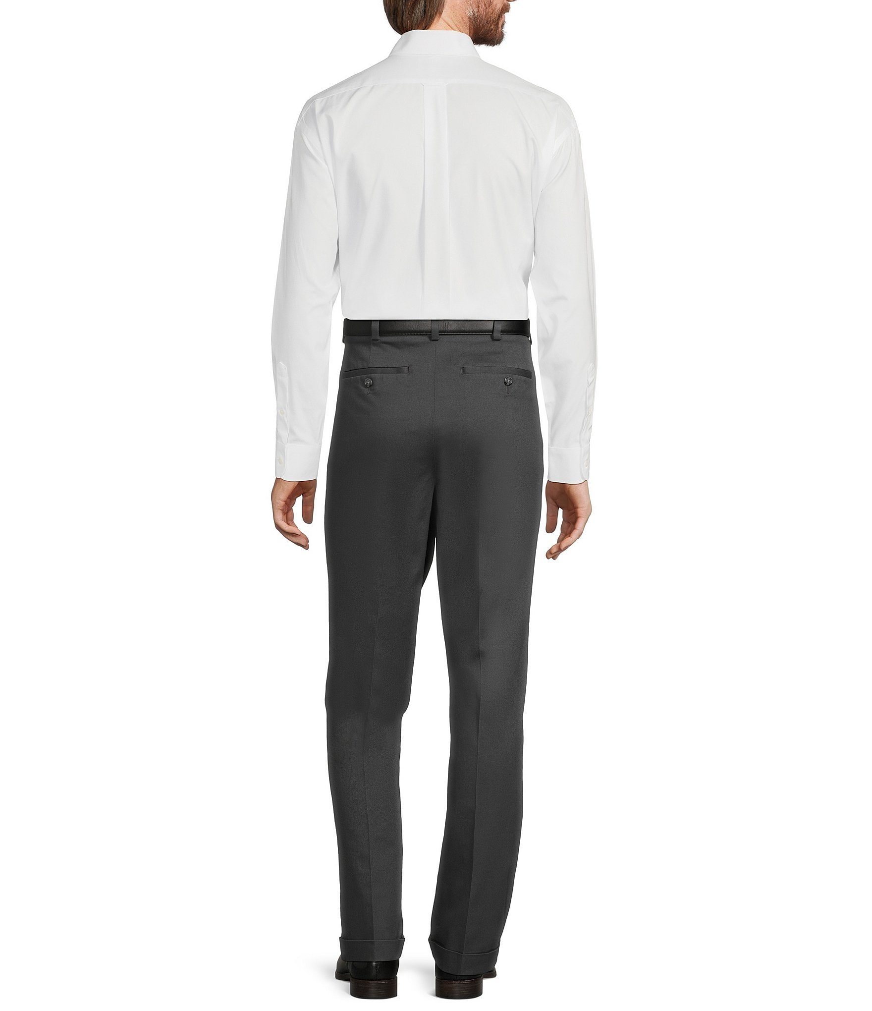 Roundtree & Yorke TravelSmart Ultimate Performance Classic Fit Pleated Non-Iron Chino Pants