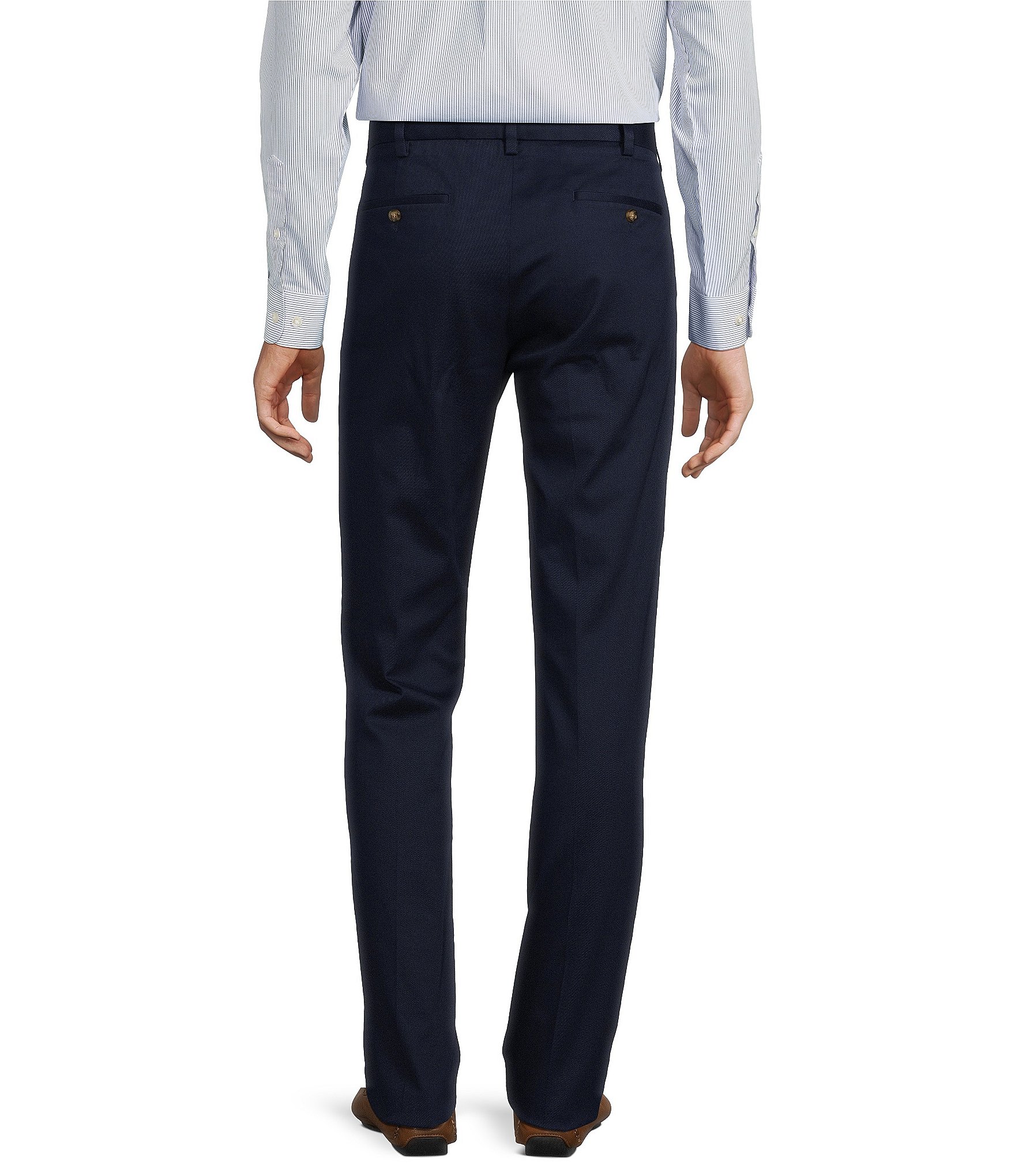 Roundtree & Yorke TravelSmart Ultimate Performance Classic Straight Fit Flat Front Non-Iron Chino Pants