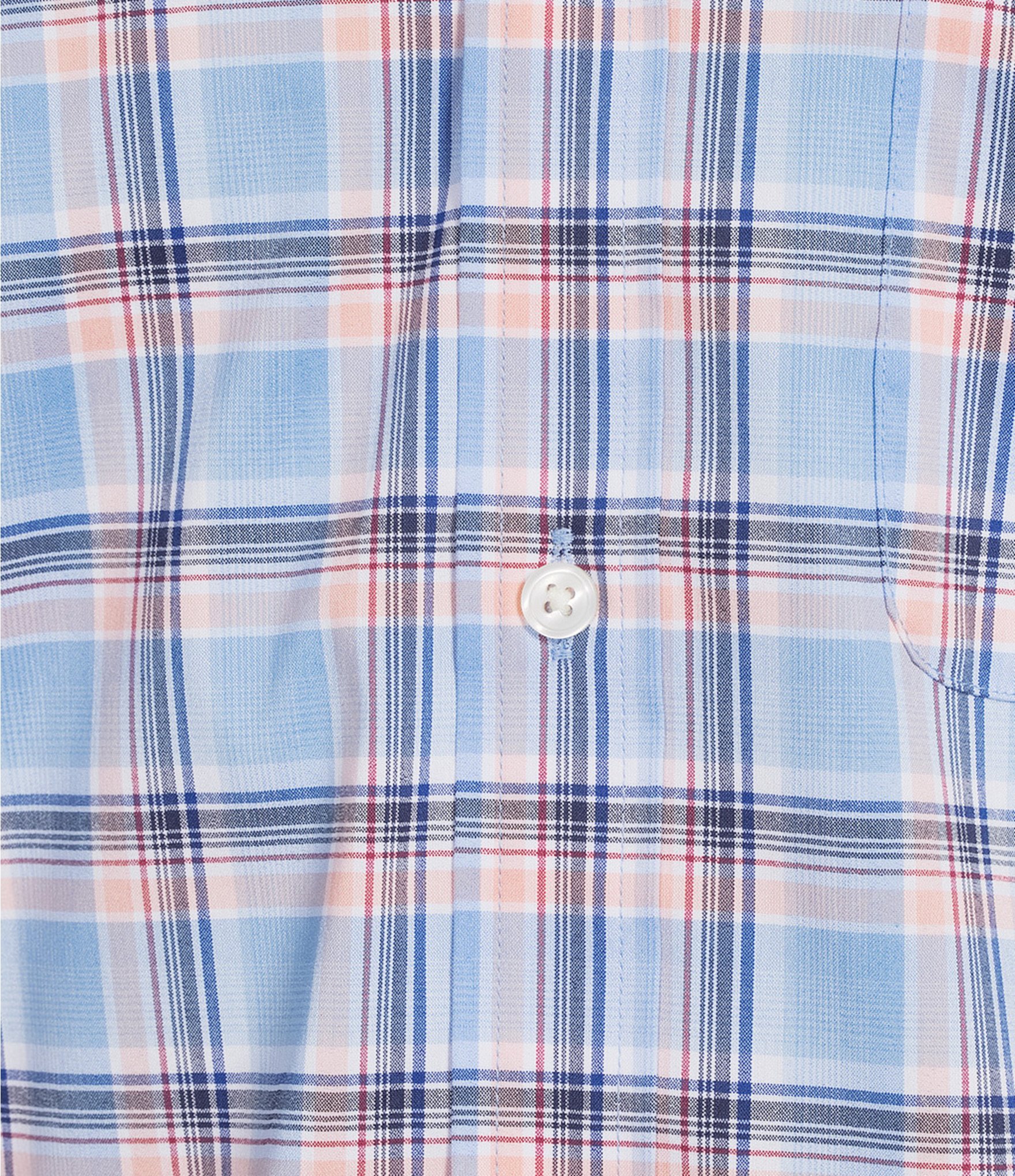 Roundtree & Yorke TravelSmart Easy Care Short Sleeve Large Plaid Sport Shirt