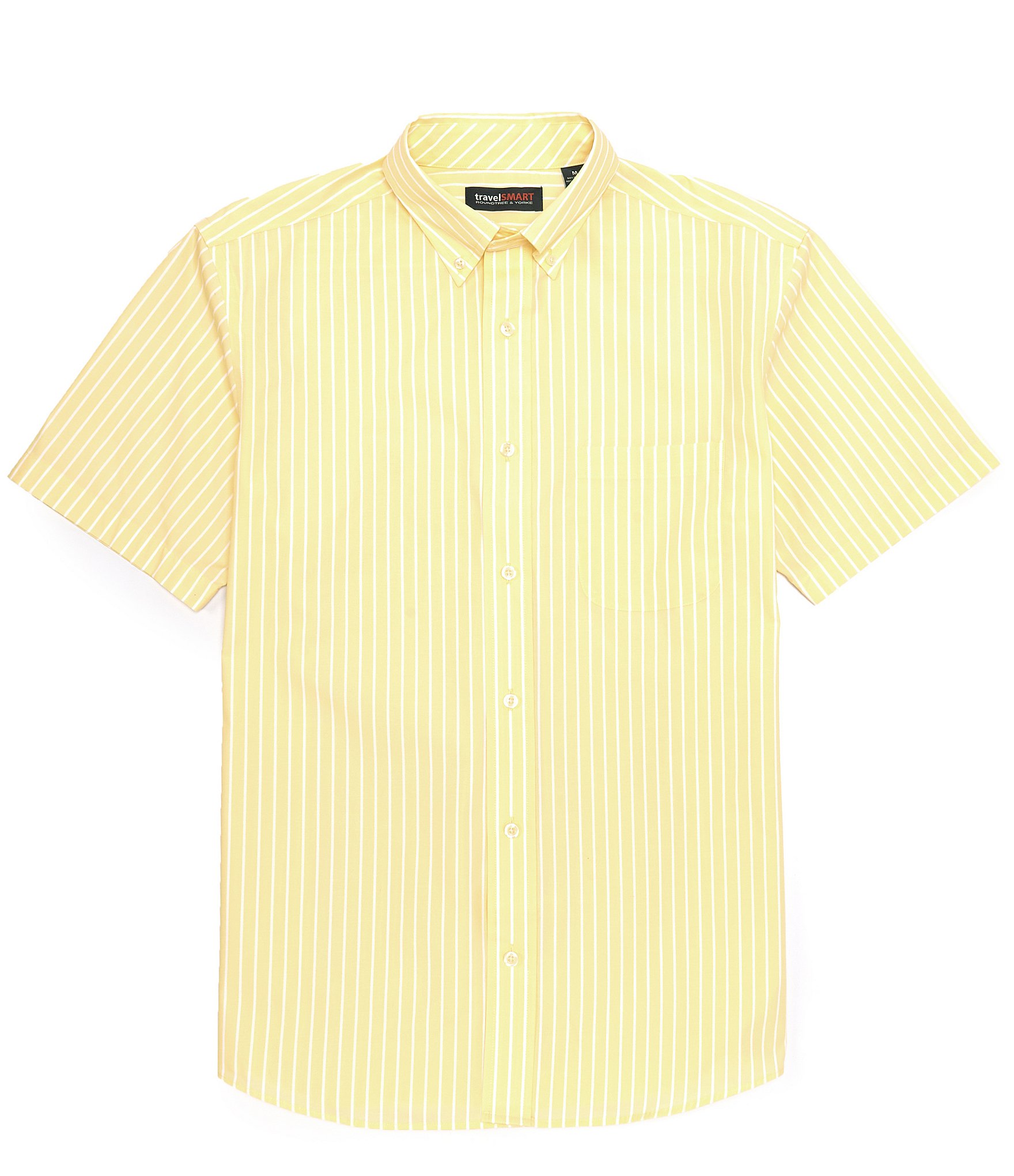 Roundtree & Yorke TravelSmart Short-Sleeve Stripe Sport Shirt | Dillard's