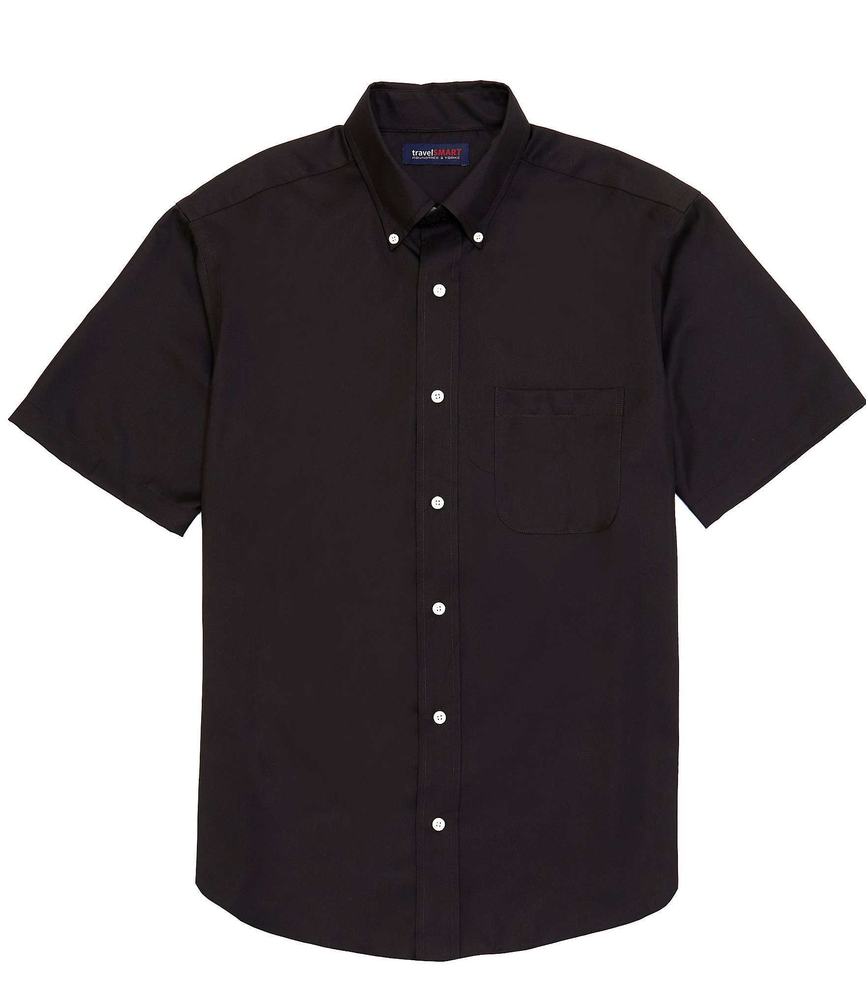 Roundtree & Yorke TravelSmart Short Sleeve Twill Solid Button Down ...