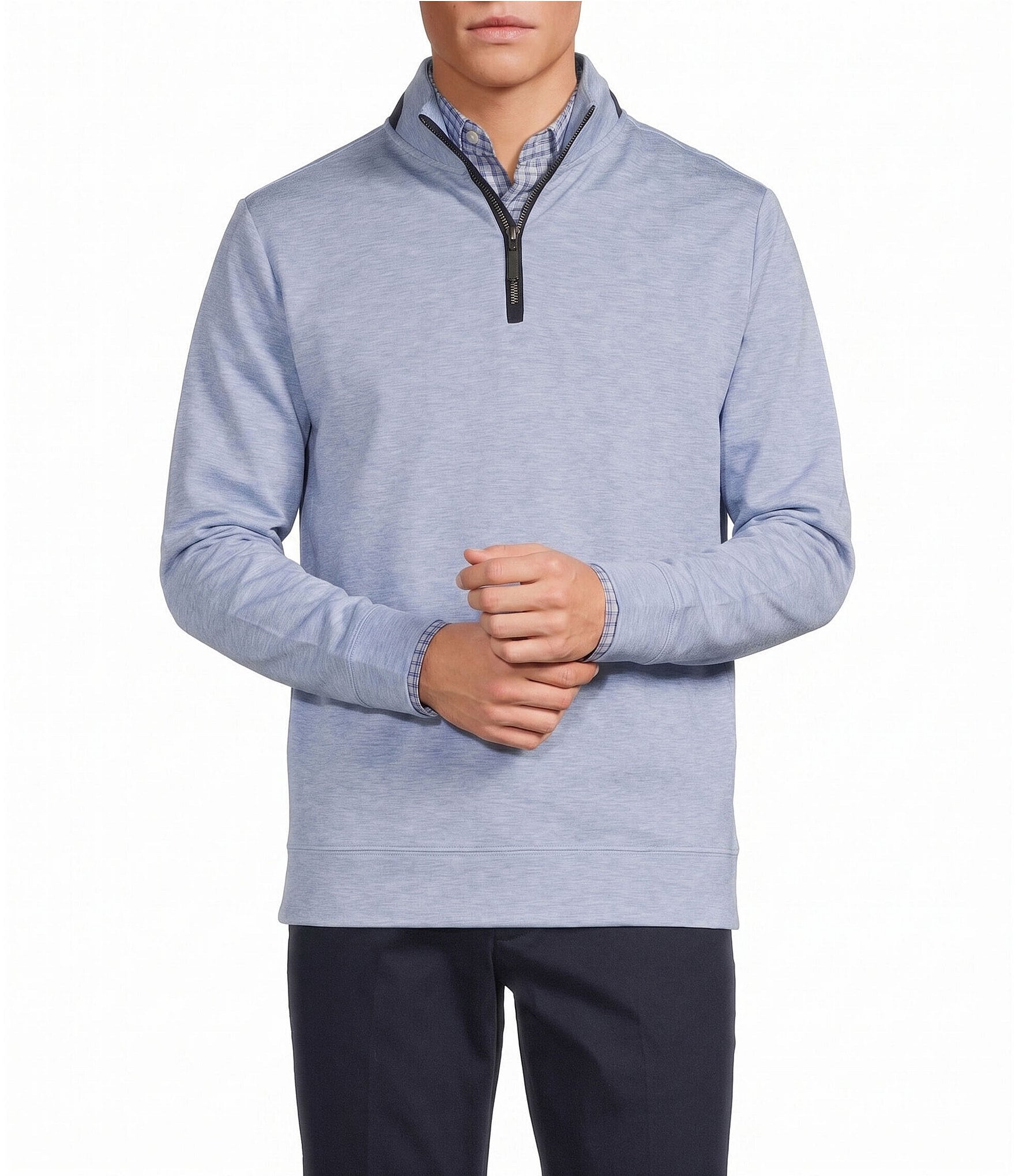 Roundtree & Yorke TravelSmart Solid Quarter-Zip Pullover