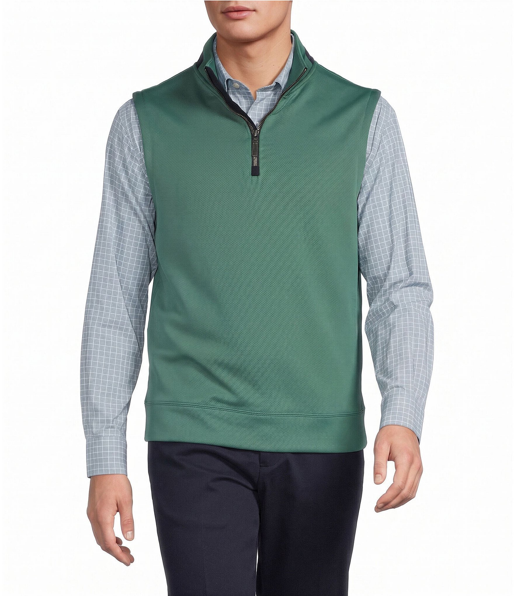 Roundtree & Yorke TravelSmart Solid Quarter Zip Vest