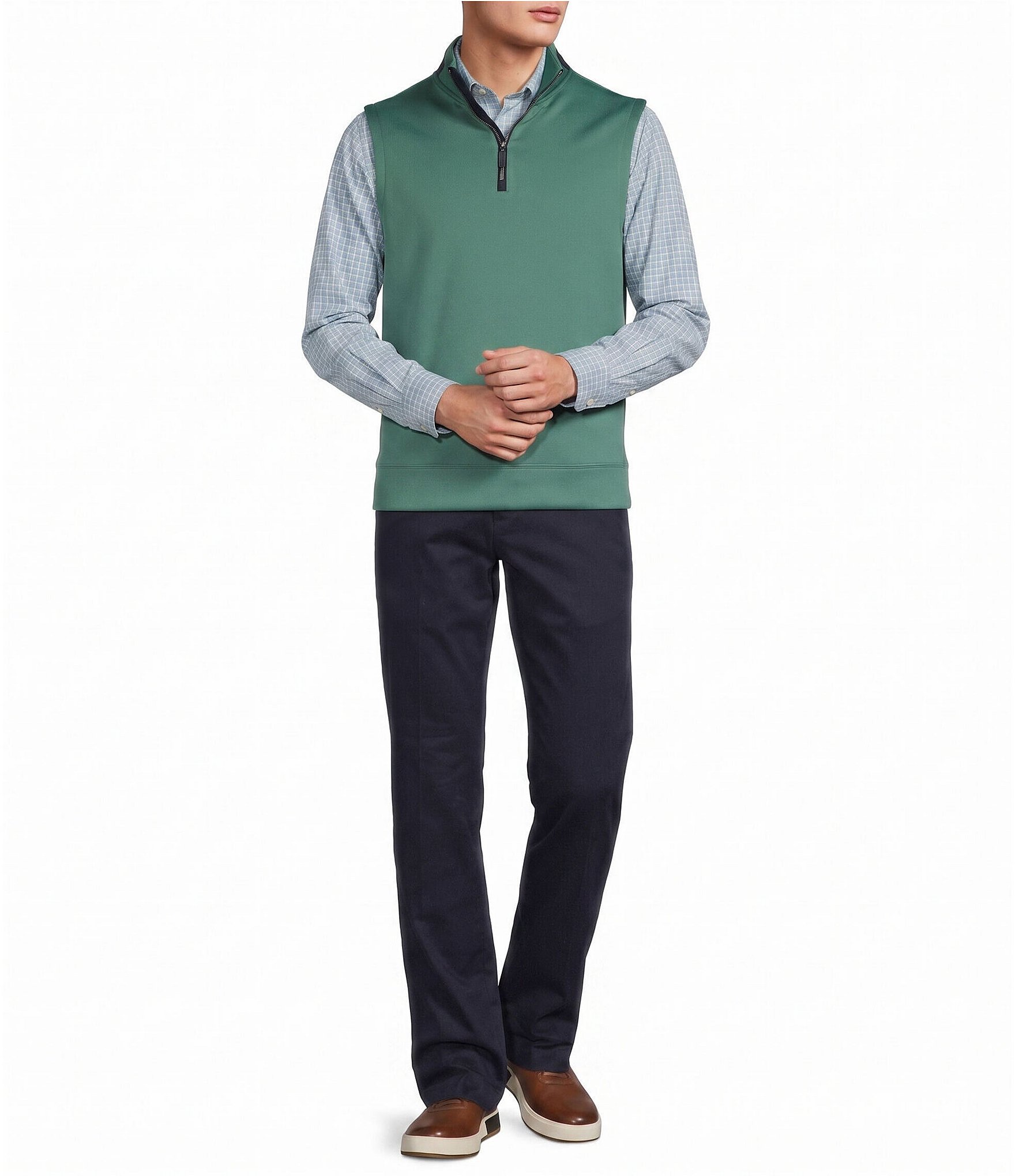 Roundtree & Yorke TravelSmart Solid Quarter Zip Vest
