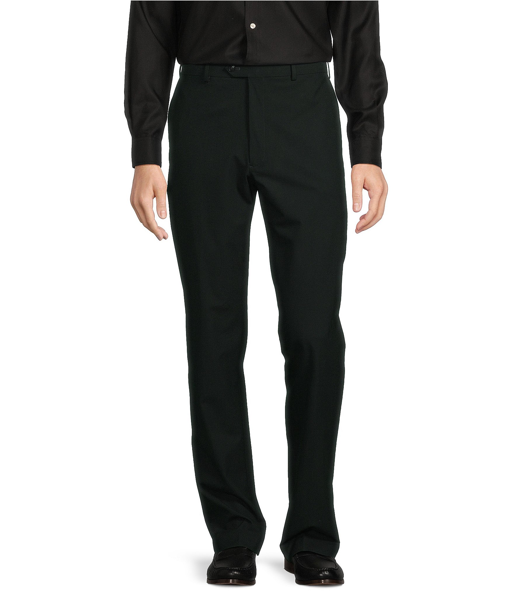 Roundtree & Yorke TravelSmart Straight Fit Flat Front