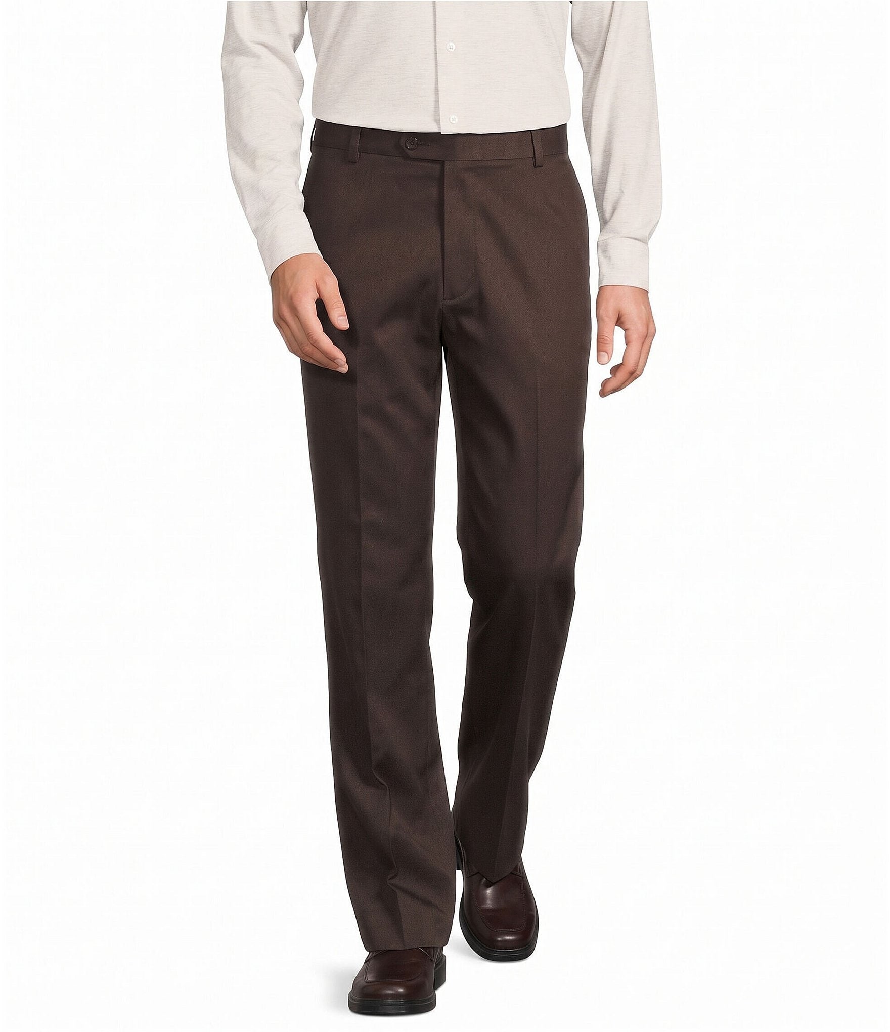 Roundtree & Yorke TravelSmart Ultimate Performance Classic Fit Flat Front Non-Iron Chino Pants