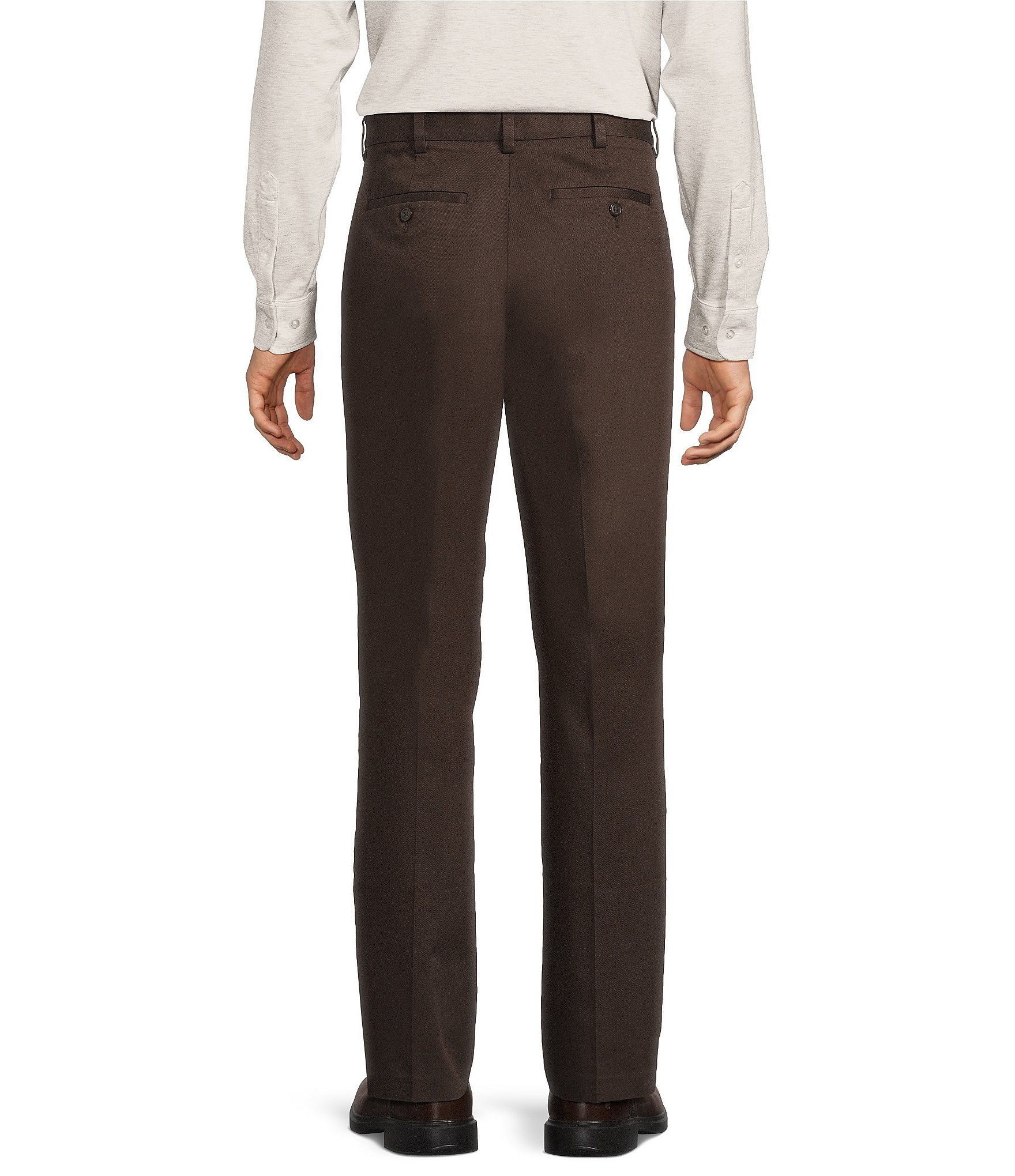 Roundtree & Yorke TravelSmart Ultimate Performance Classic Fit Flat Front Non-Iron Chino Pants