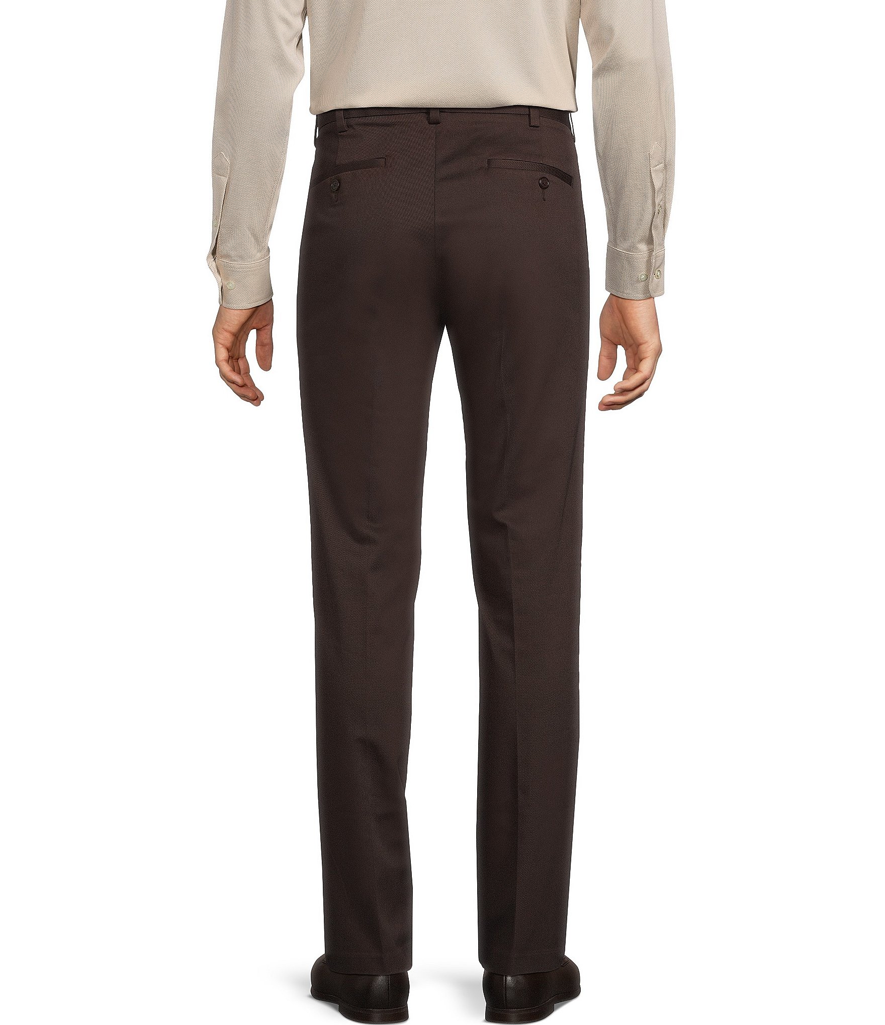 Roundtree & Yorke TravelSmart Ultimate Performance Classic Straight Fit Flat Front Non-Iron Chino Pants