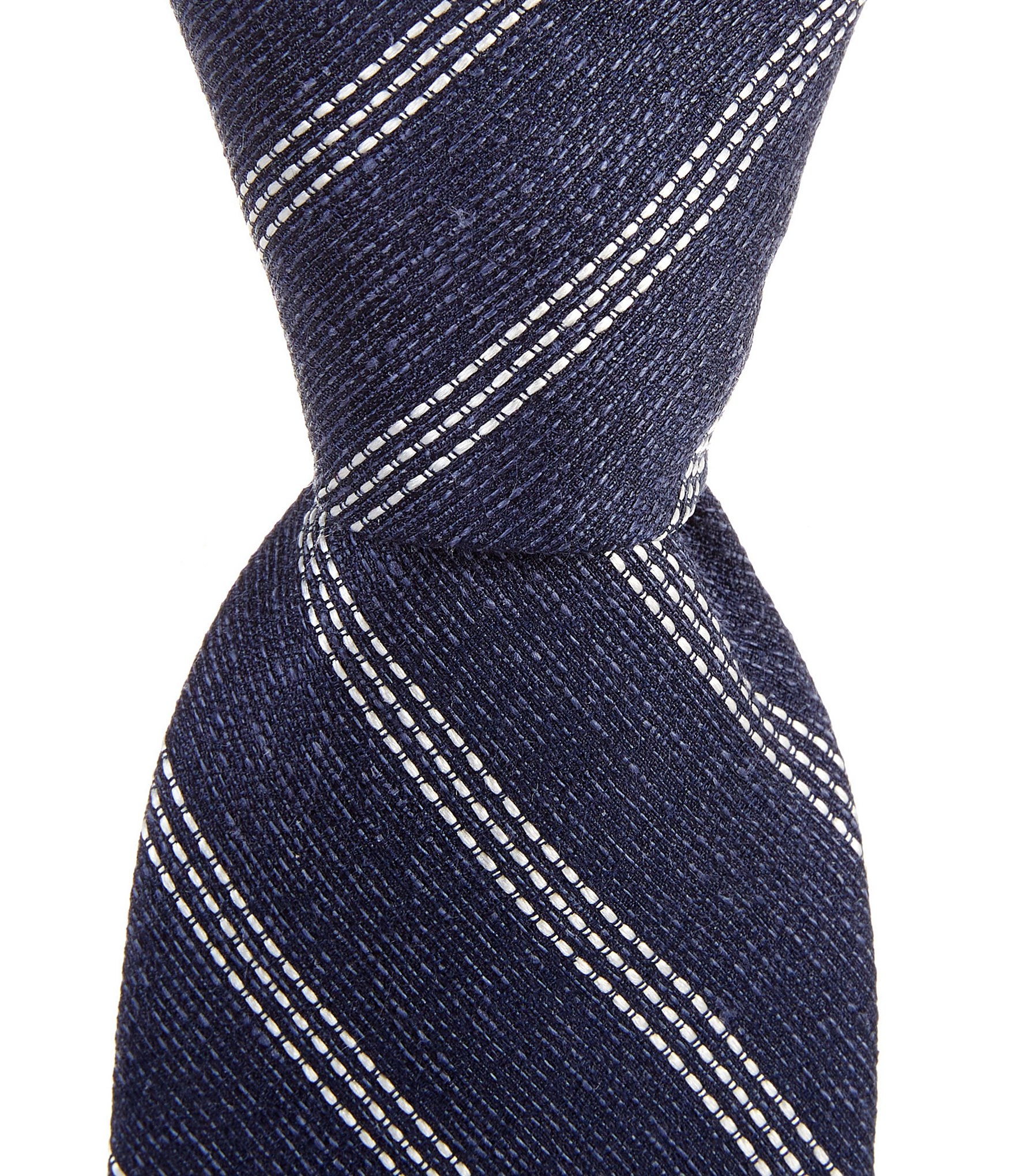 Roundtree & Yorke Triple Thin Stripe 2 3/4#double; Woven Tie