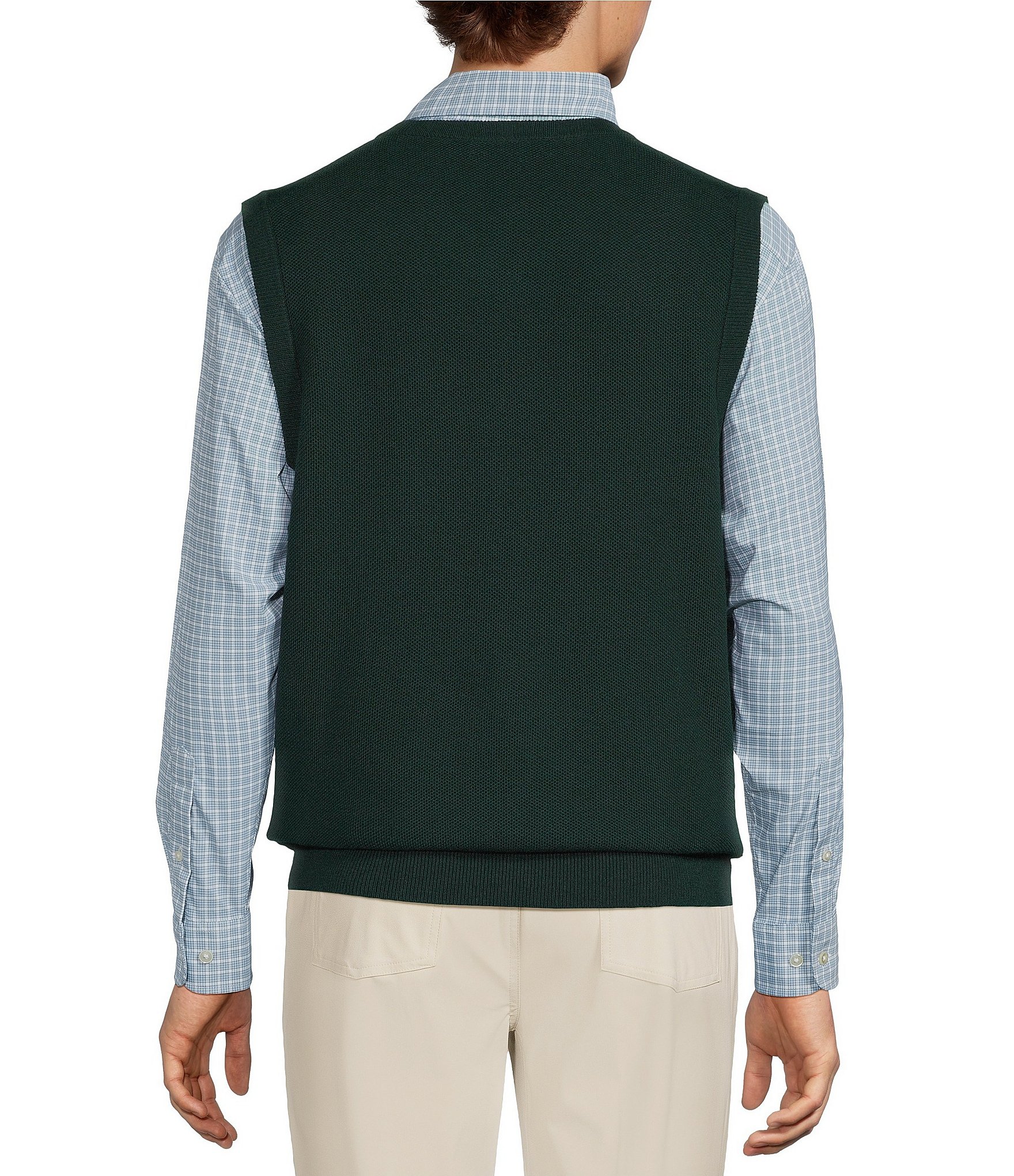 Roundtree & Yorke V-Neck Solid Sweater Vest