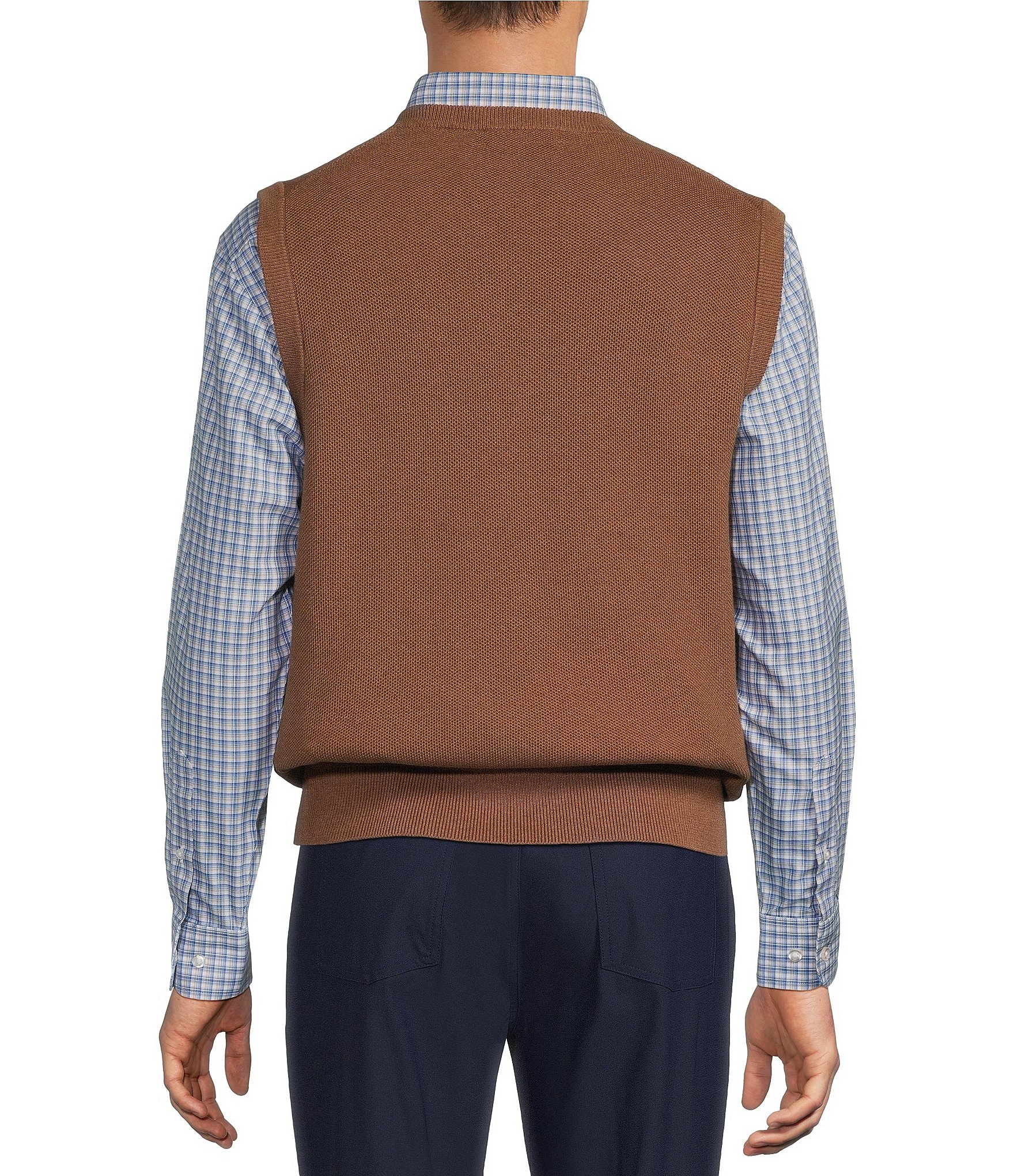 Roundtree & Yorke V-Neck Solid Sweater Vest