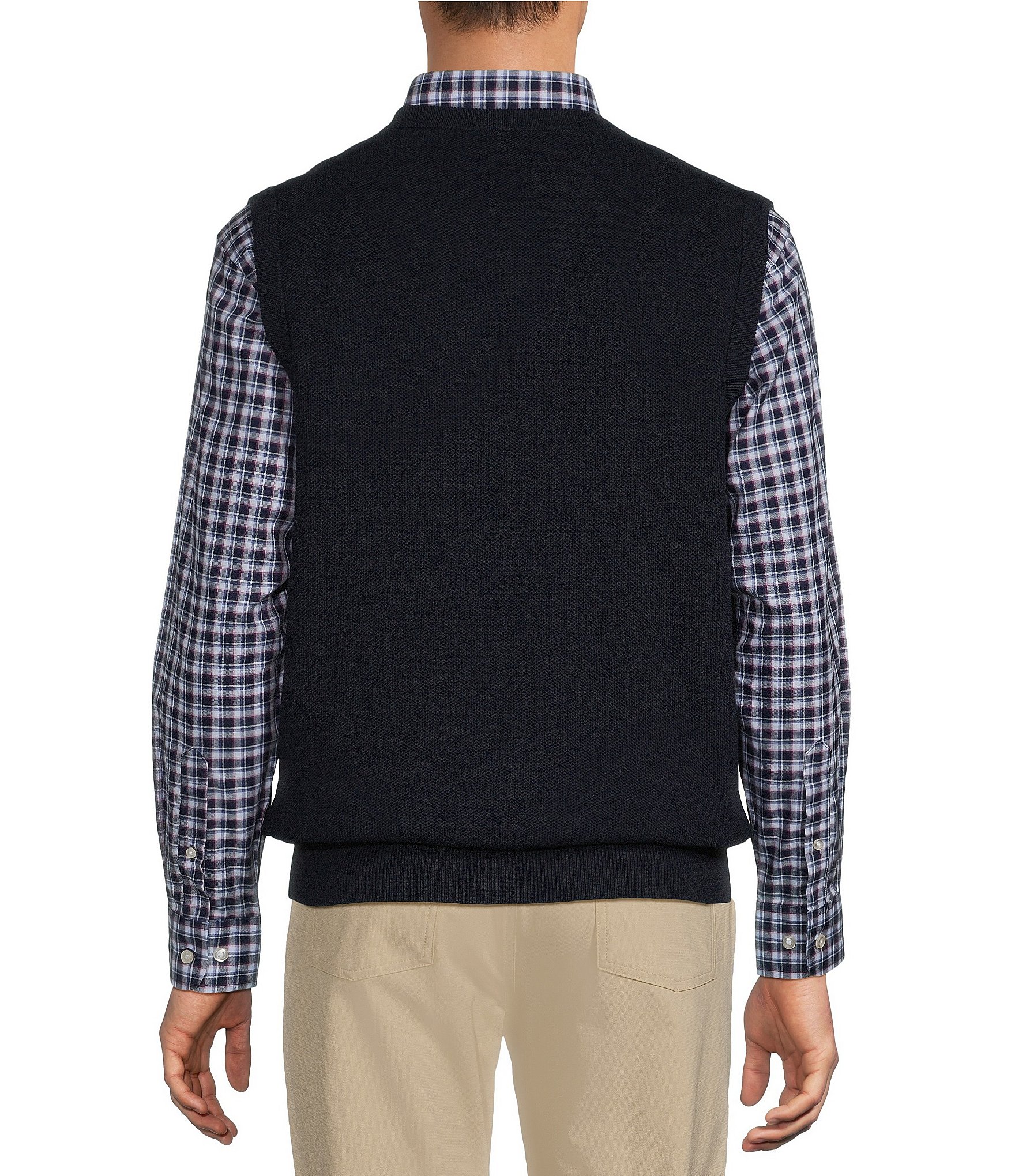 Roundtree & Yorke V-Neck Solid Sweater Vest