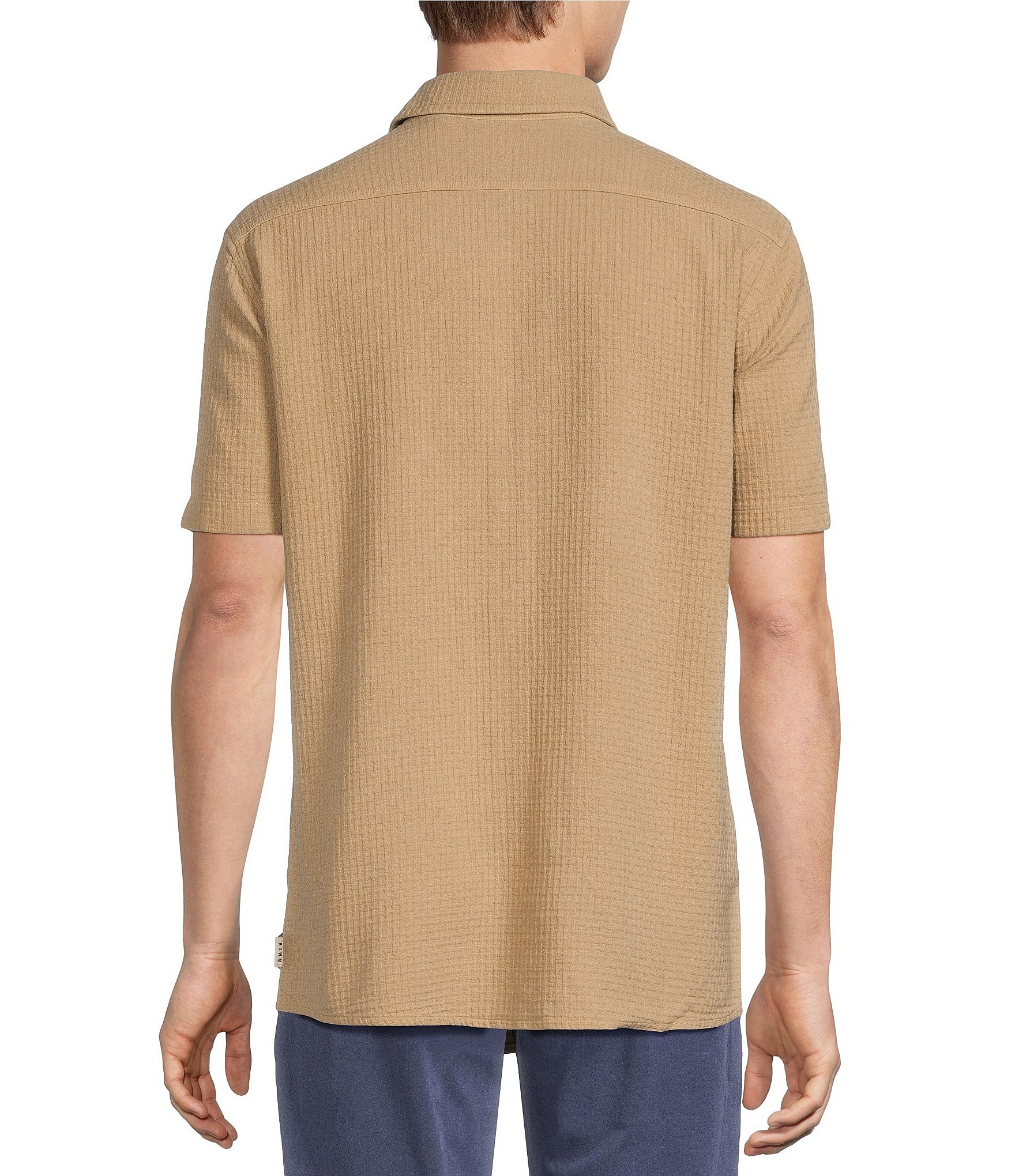 Rowm Big & Tall Short Sleeve Solid Texture Shirt