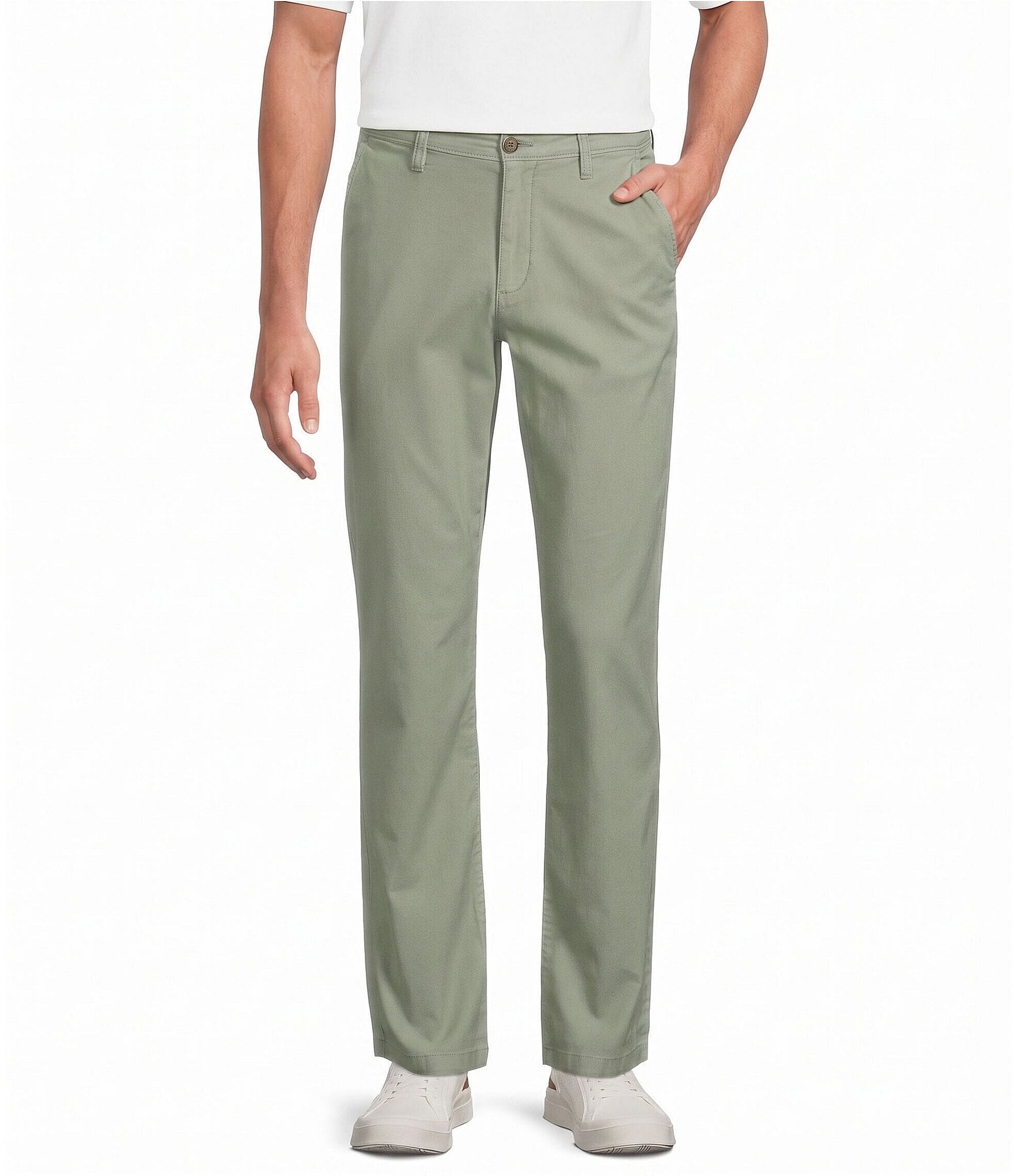 Rowm Flat Front Garment Dyed Pants