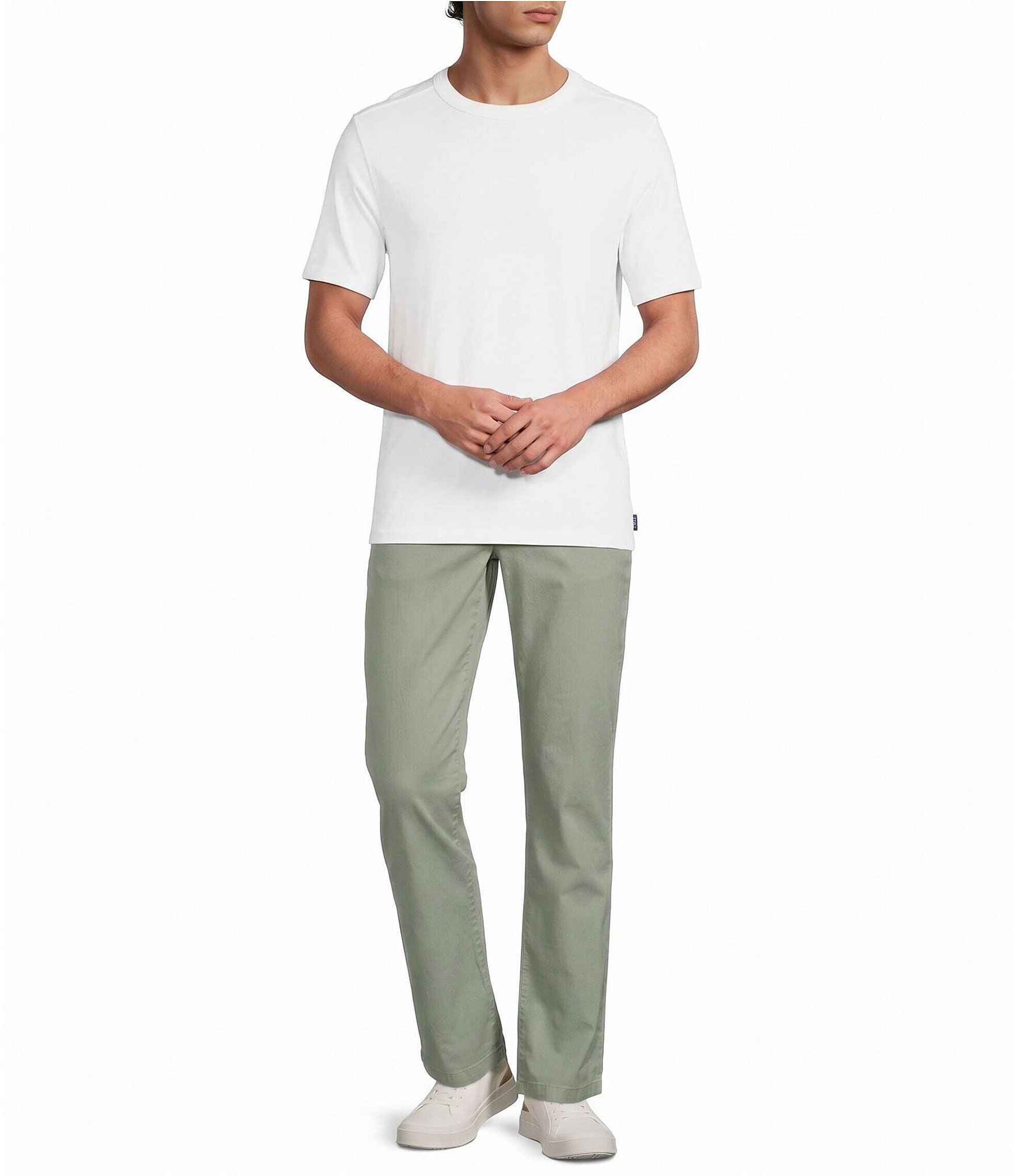 Rowm Flat Front Garment Dyed Pants