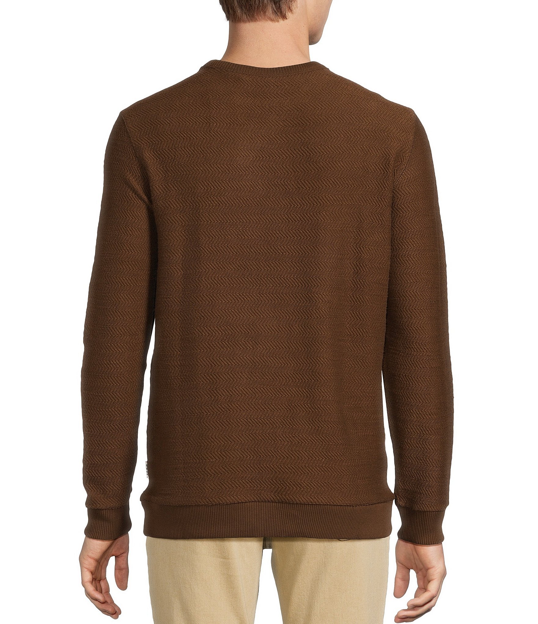 Rowm Long Sleeve Herringbone T-Shirt