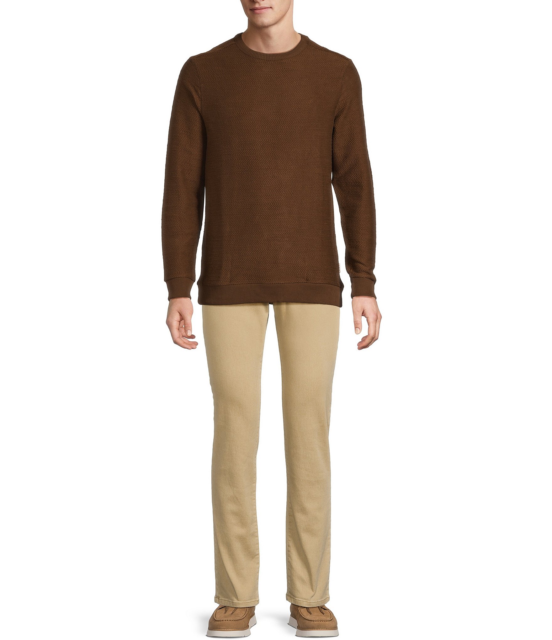 Rowm Long Sleeve Herringbone T-Shirt