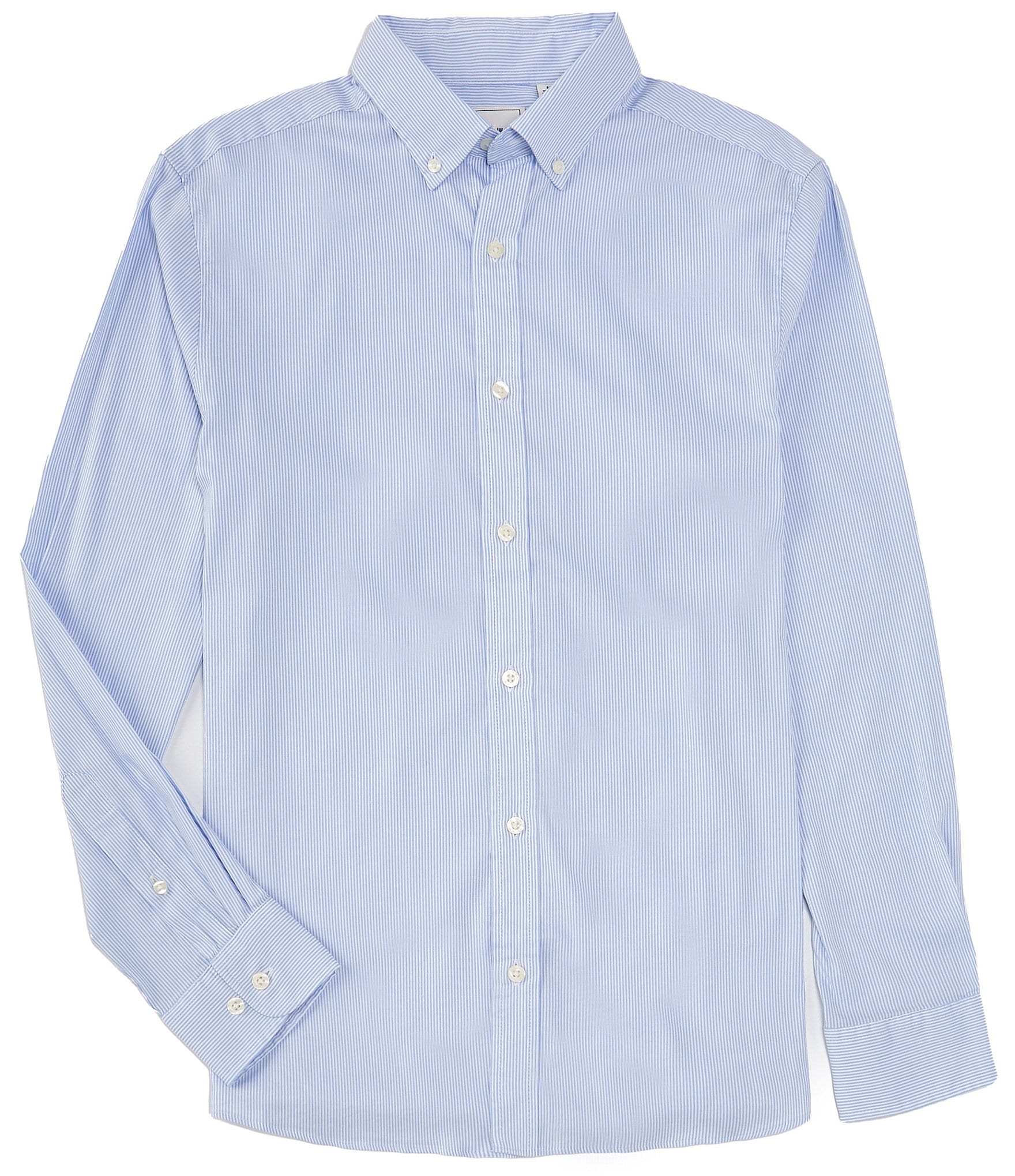 Rowm Long Sleeve Quad Blend Stripe Print Button Down Shirt | Dillard's