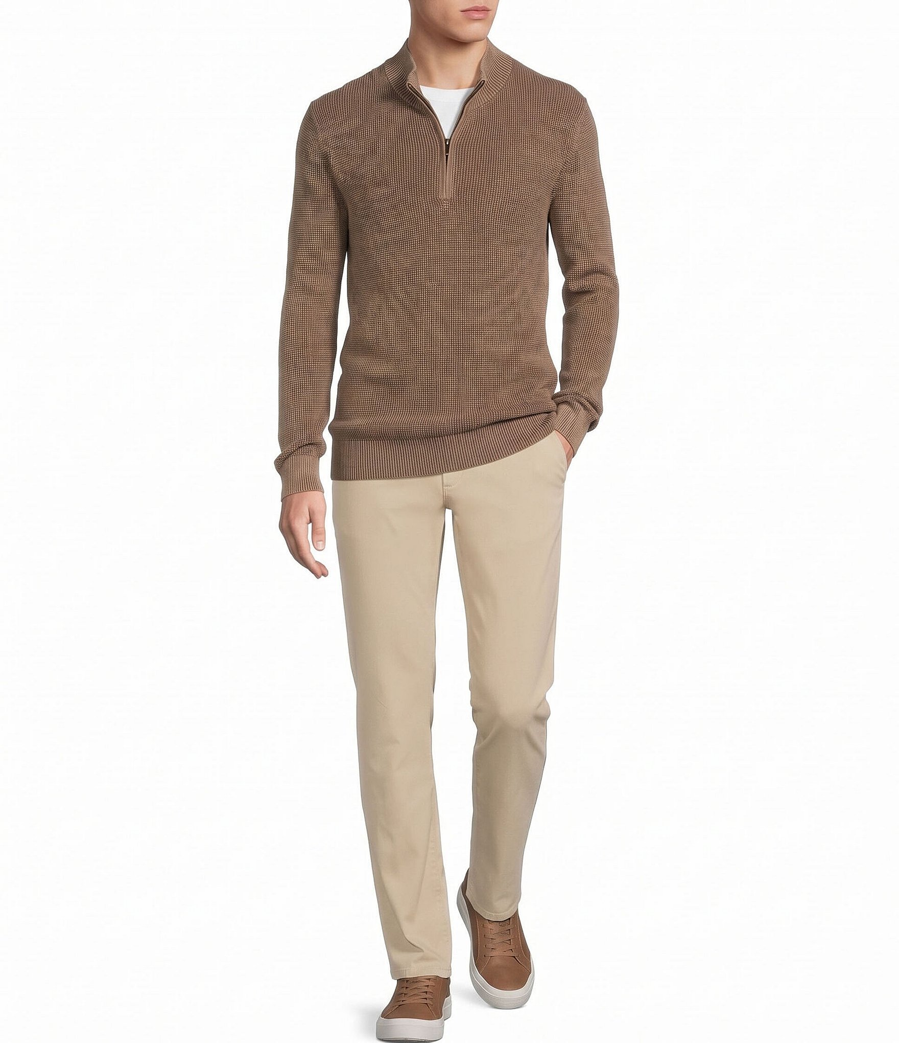 Rowm Long Sleeve Quarter zip Sweater