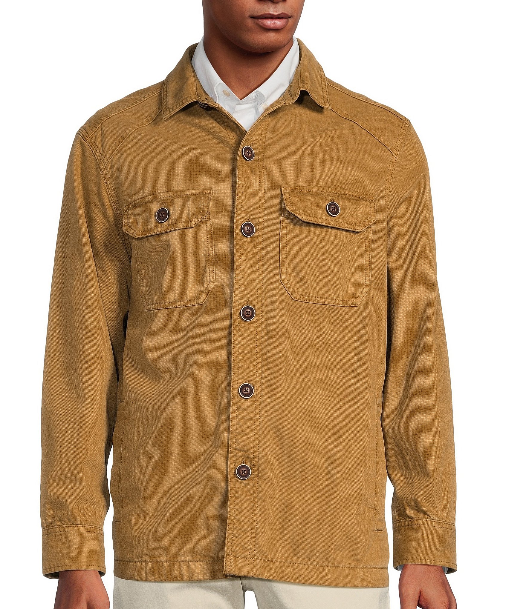Rowm The Everyday Collection Rambler Long Sleeve Solid Shirt Jacket ...