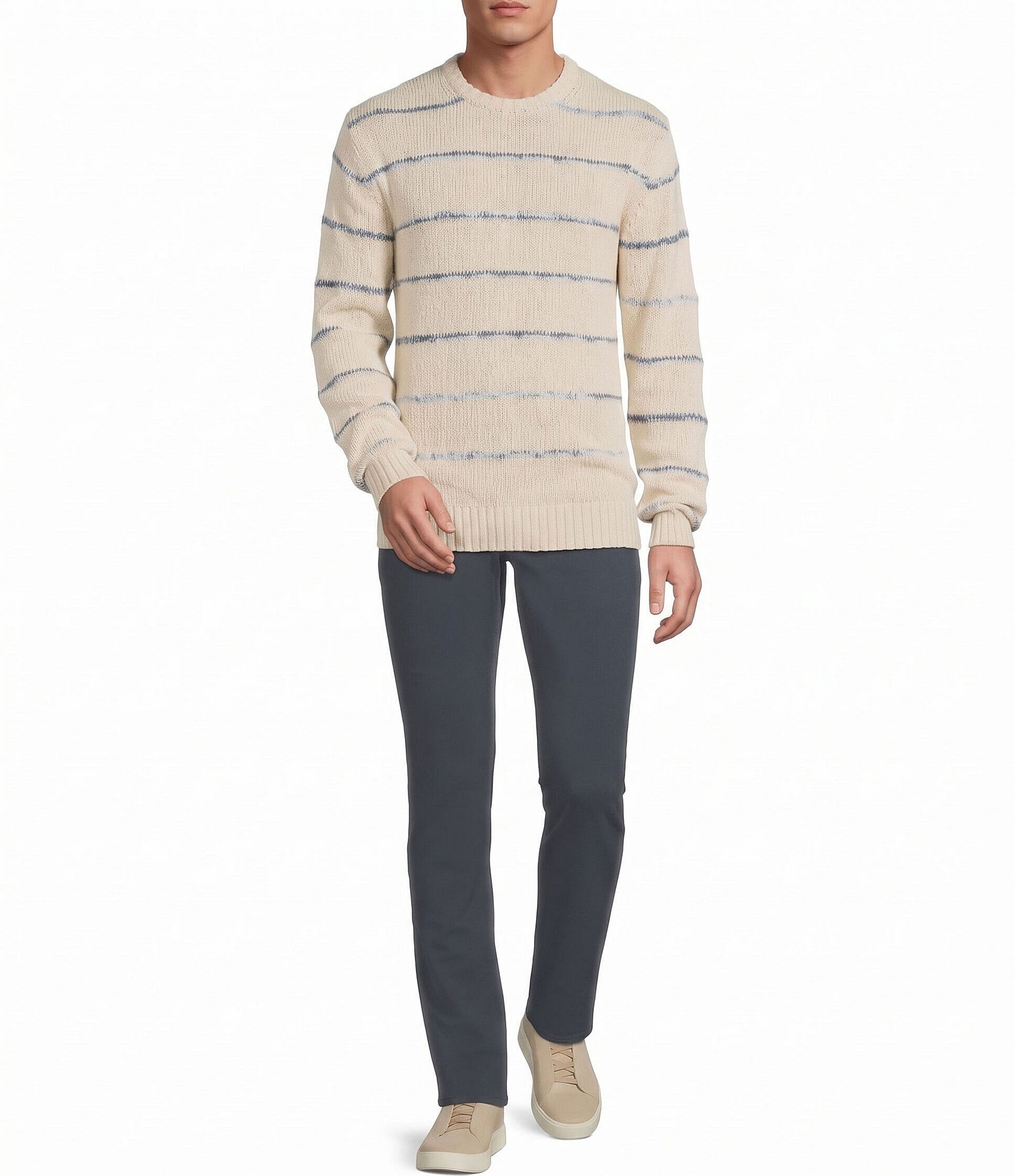 Rowm Long Sleeve Stripe Crew