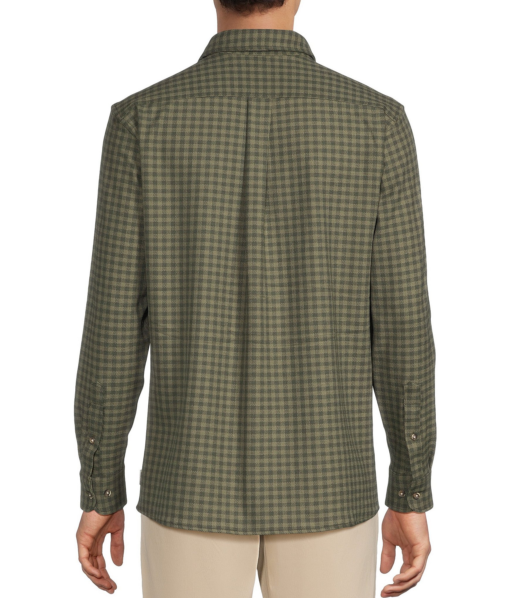 Rowm Long Sleeve Textured Gingham Shirt